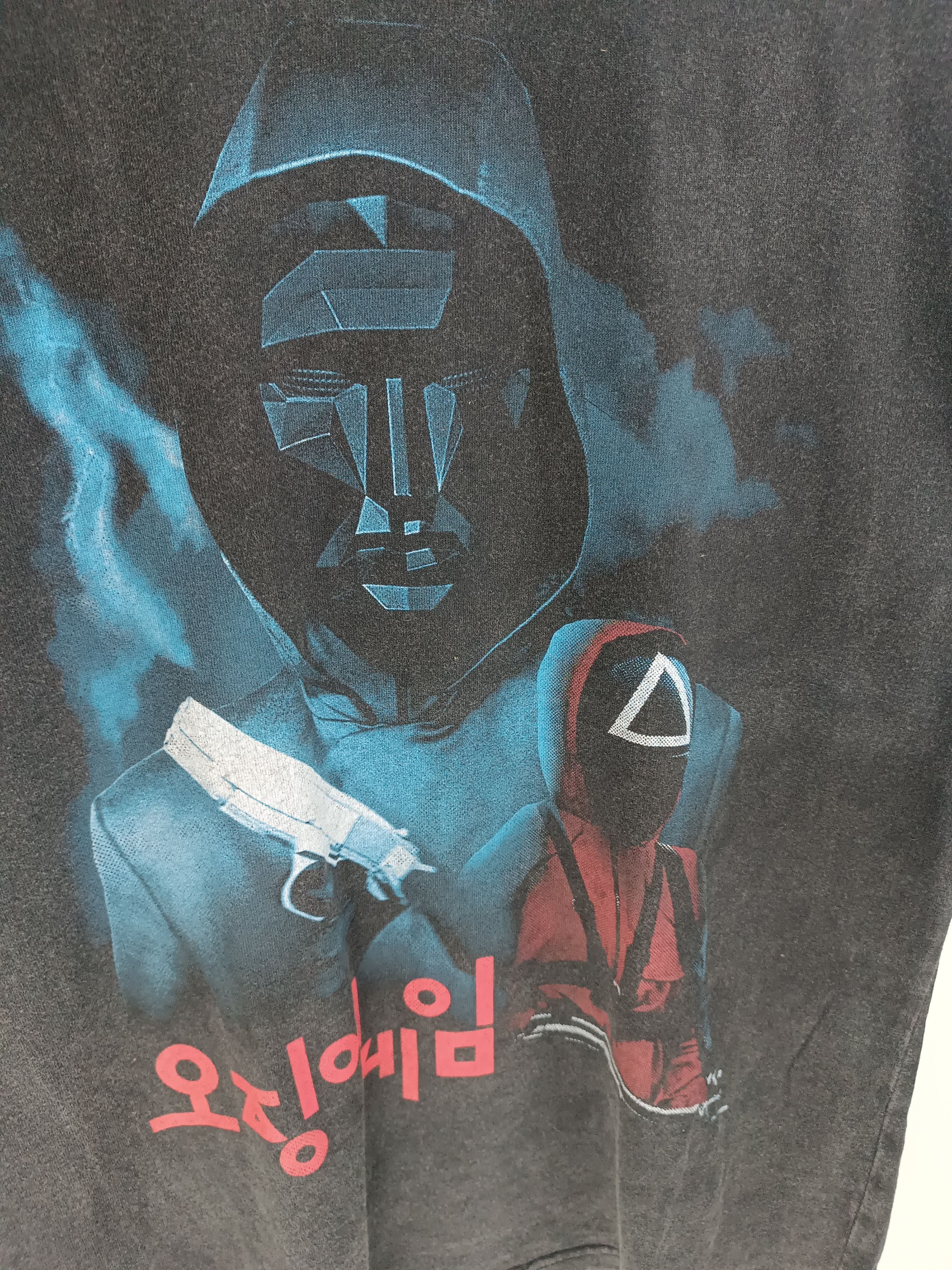 Vintage VINTAGE SQUID GAME X GOAT CREW FADED STYLE TEE HORROR CRIME Size US L / EU 52-54 / 3 - 10 Thumbnail