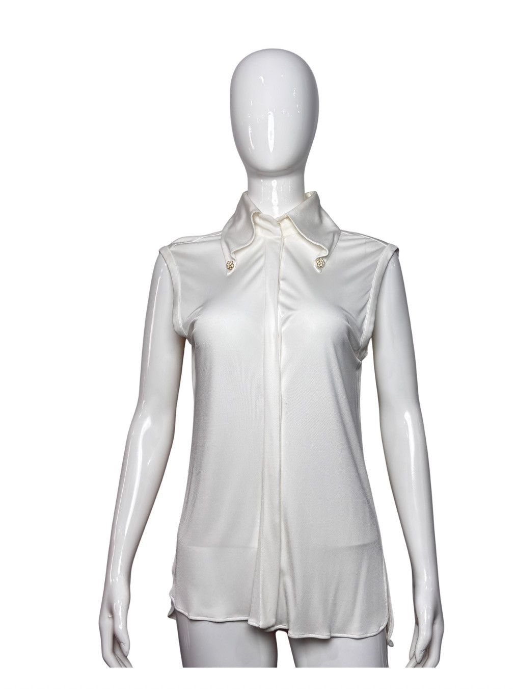 Chanel Chanel Sleeveless Viscose Blouse Size S / US 4 / IT 40 - 1 Thumbnail