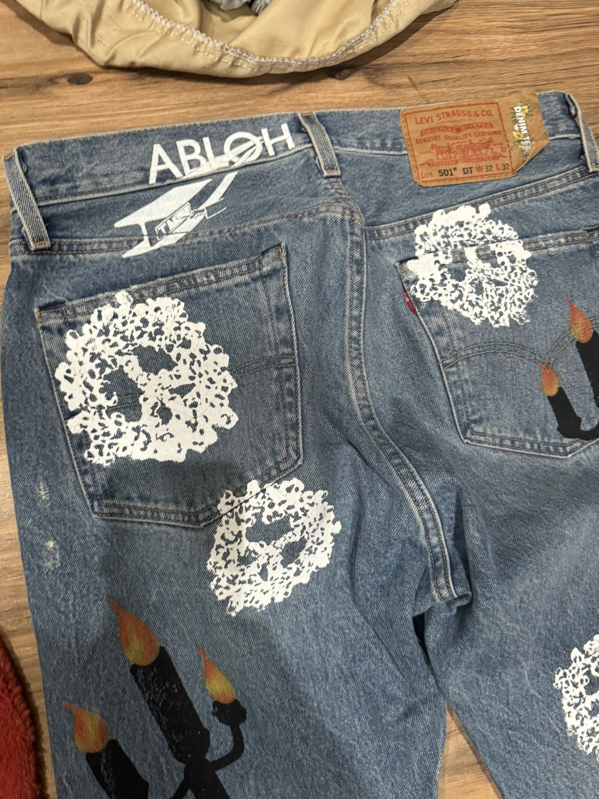 DENIM TEARS × Levi's × Virgil Abloh Denim tears x Virgil “message in tears” printed jeans Size US 32 / EU 48 - 5 Thumbnail