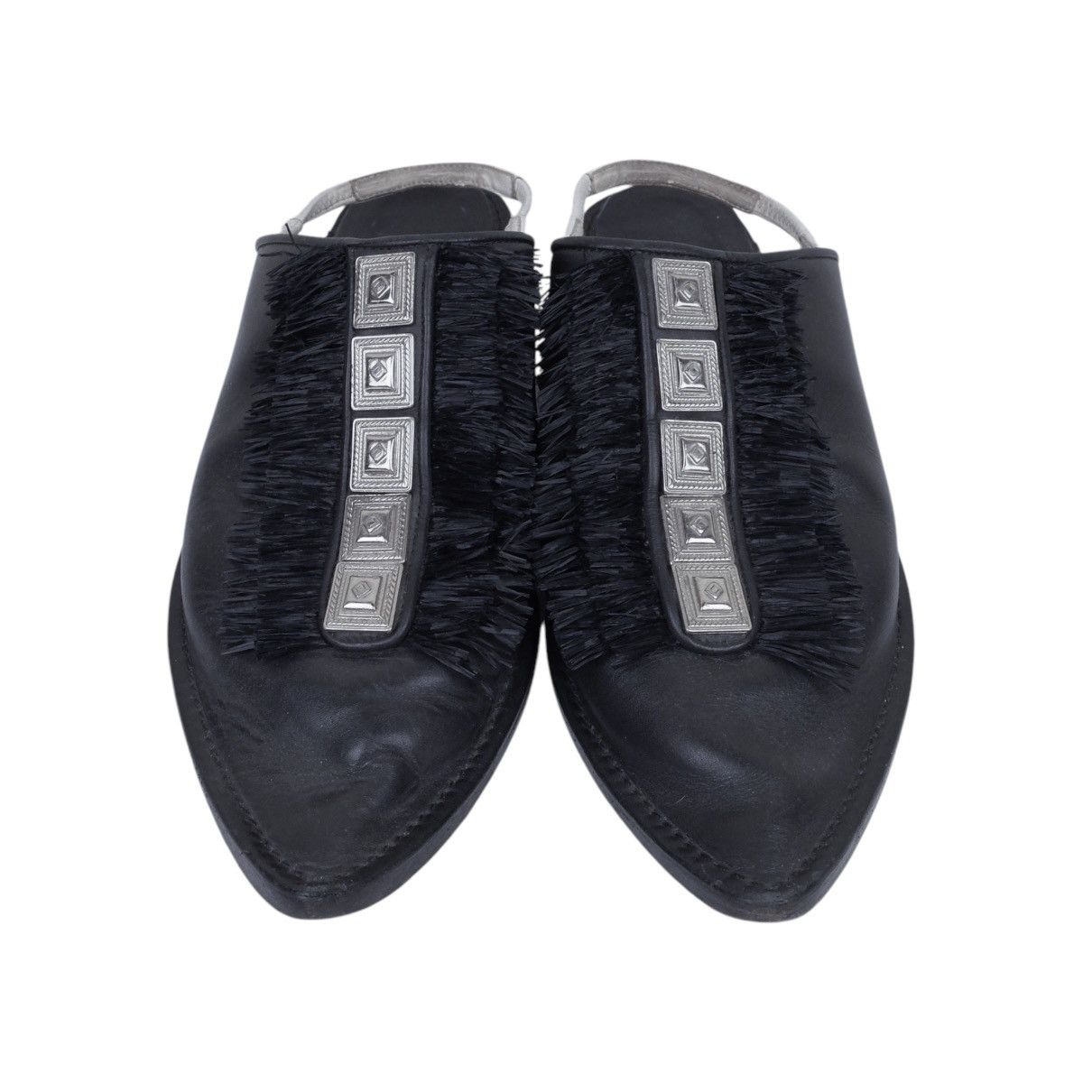 TOGA VIRILIS × Toga × Toga Pulla Toga Pulla Fringe Mules Size US 8 / IT 38 - 4 Thumbnail