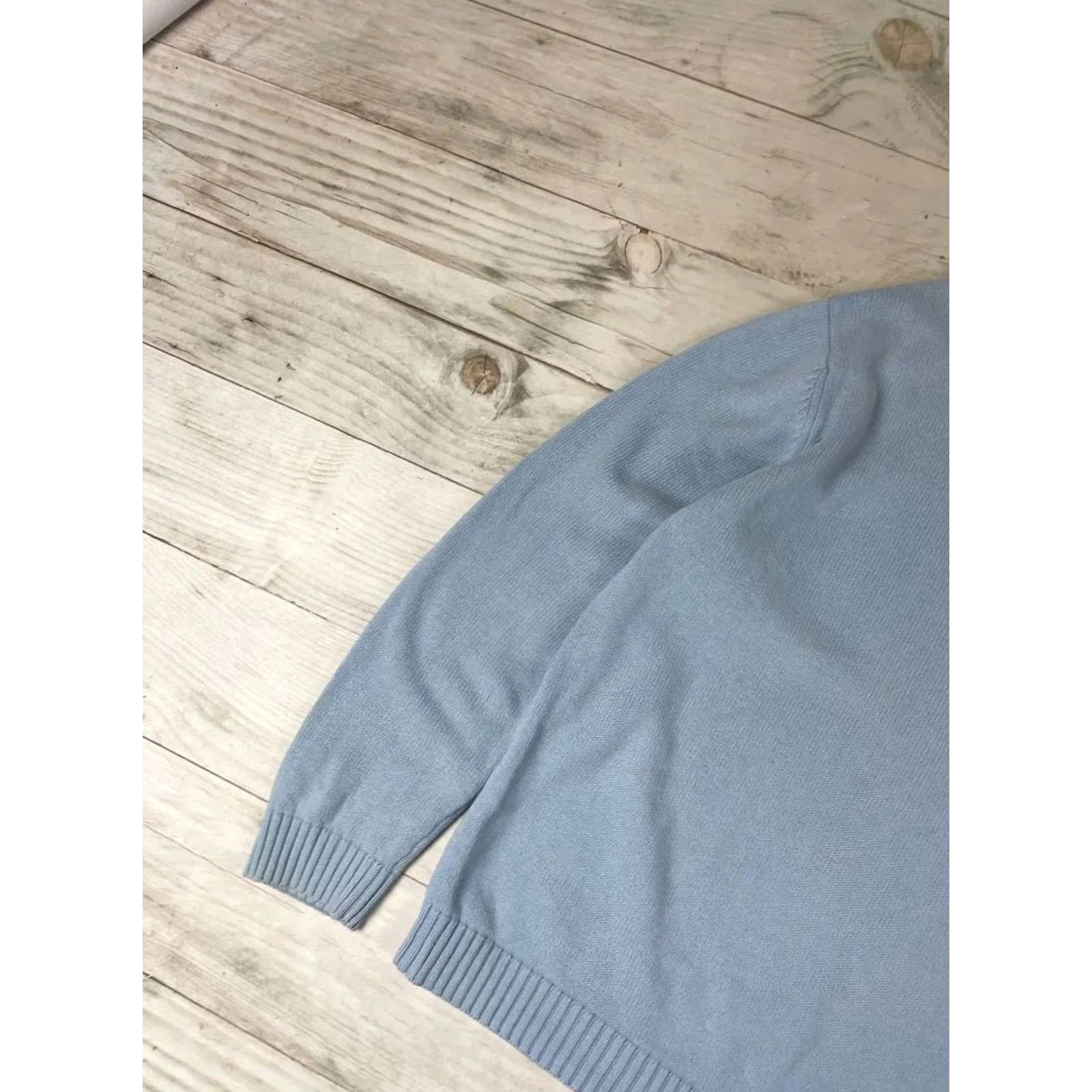 Yves Saint Laurent VINTAGE Saint Laurent Knit Sweater YSL Logo 90s Men Size L Blue Pullover Crew Neck Knit Regular Size US L / EU 52-54 / 3 - 5 Thumbnail