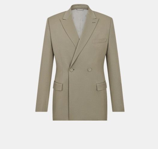 Dior o1w1db11124 Double-Breasted Jacket in Beige Size US M / EU 48-50 / 2 - 1 Thumbnail