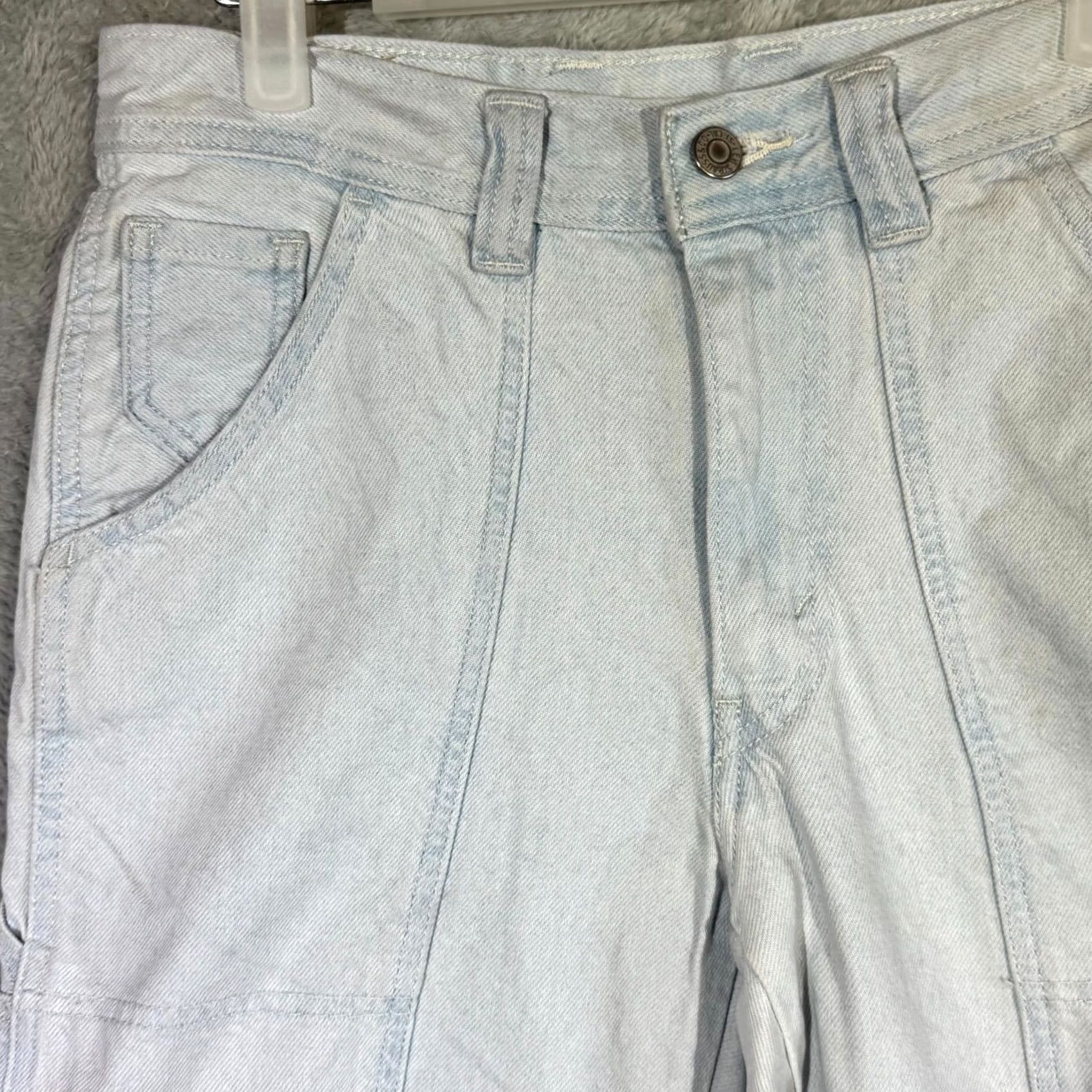 Levi's Levi’s Carpenter Jeans Mens 27×31 Light Blue Denim Straight Leg Workwear Utility Jeans Mens 27 31 Blue Denim Carpenter Jeans Levis Car penter Jeans Size US 27 - 3 Thumbnail