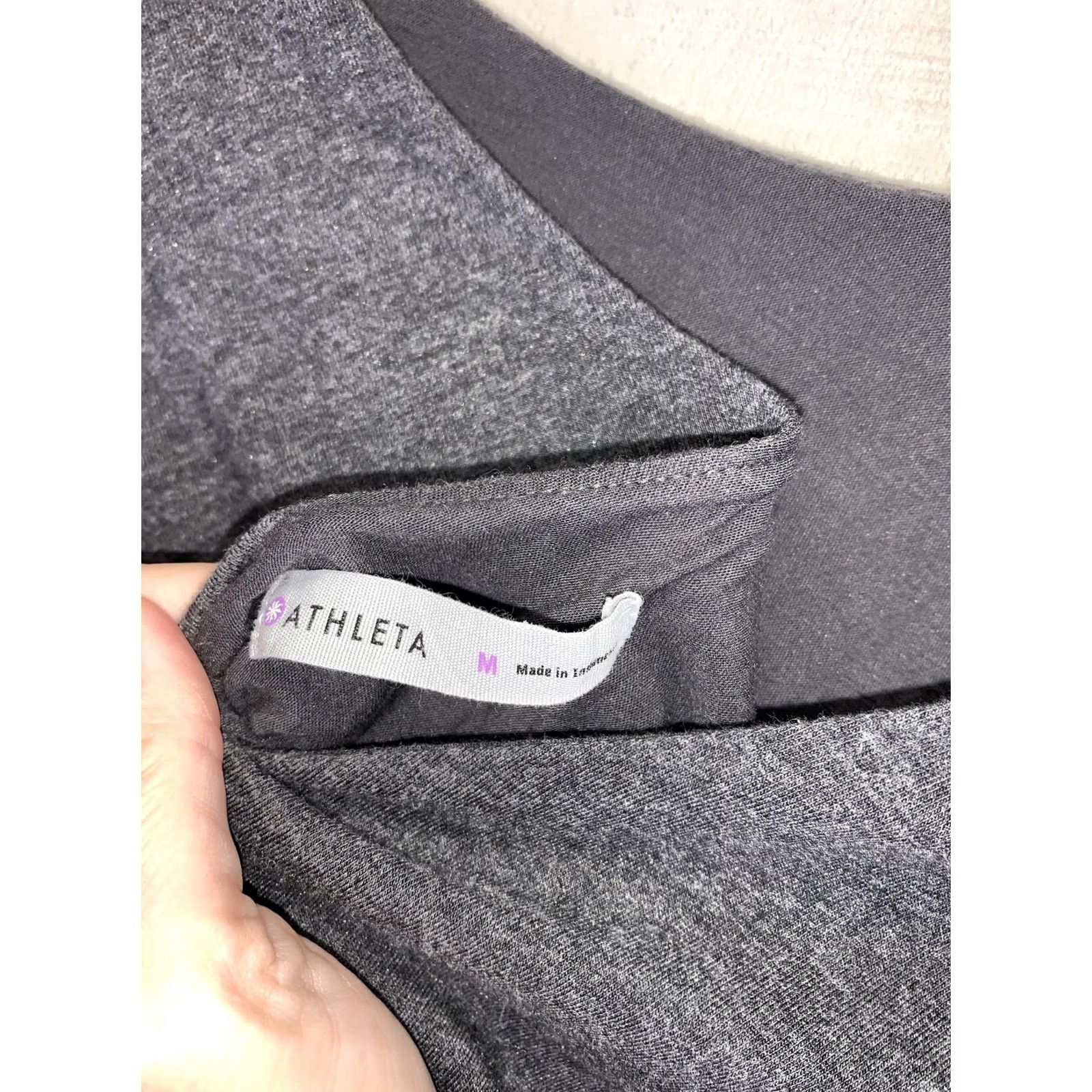 Athleta Athleta Dress Womens Gray Scoop Back 3/4 Sleeve Rouched Sides Size M-7887 Size M / US 6-8 / IT 42-44 - 6 Thumbnail