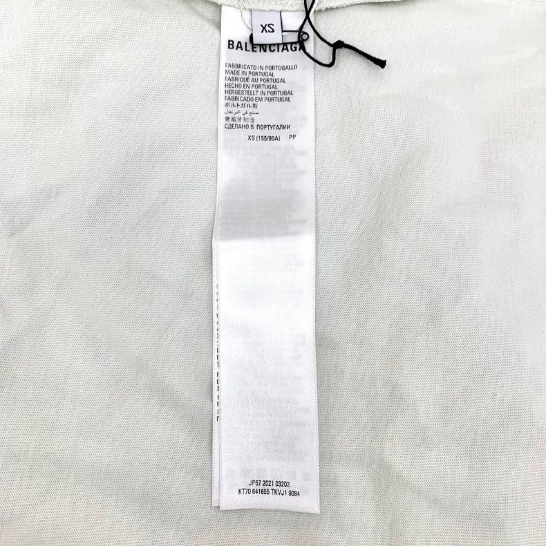 Other Balenciaga White logo monogram embroidered cotton crewneck Size US XS / EU 42 / 0 - 7 Thumbnail