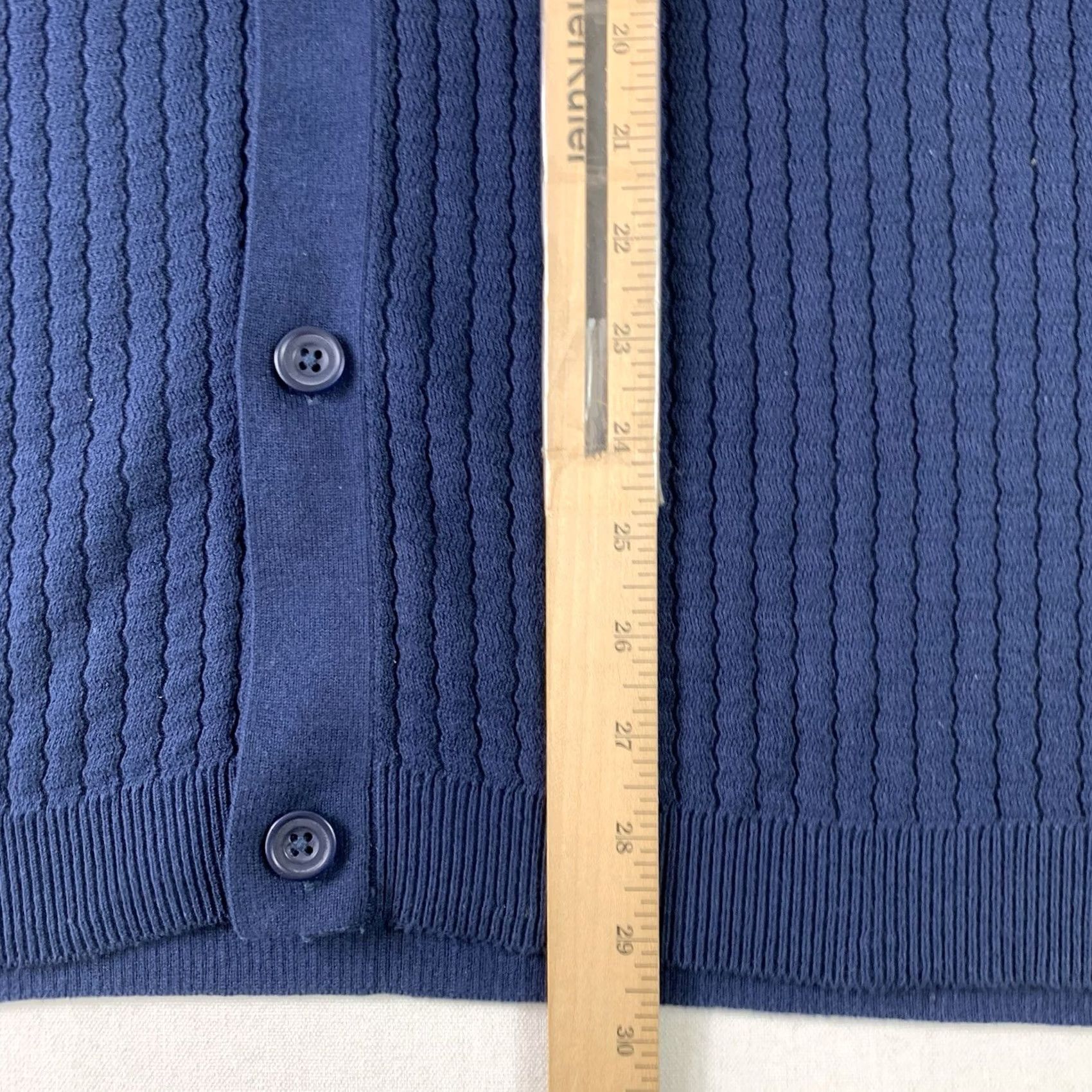 Vintage the Commons Shirt Mens XL Blue Knit Button-Up Casual Short sleeve Size US XL / EU 56 / 4 - 4 Thumbnail
