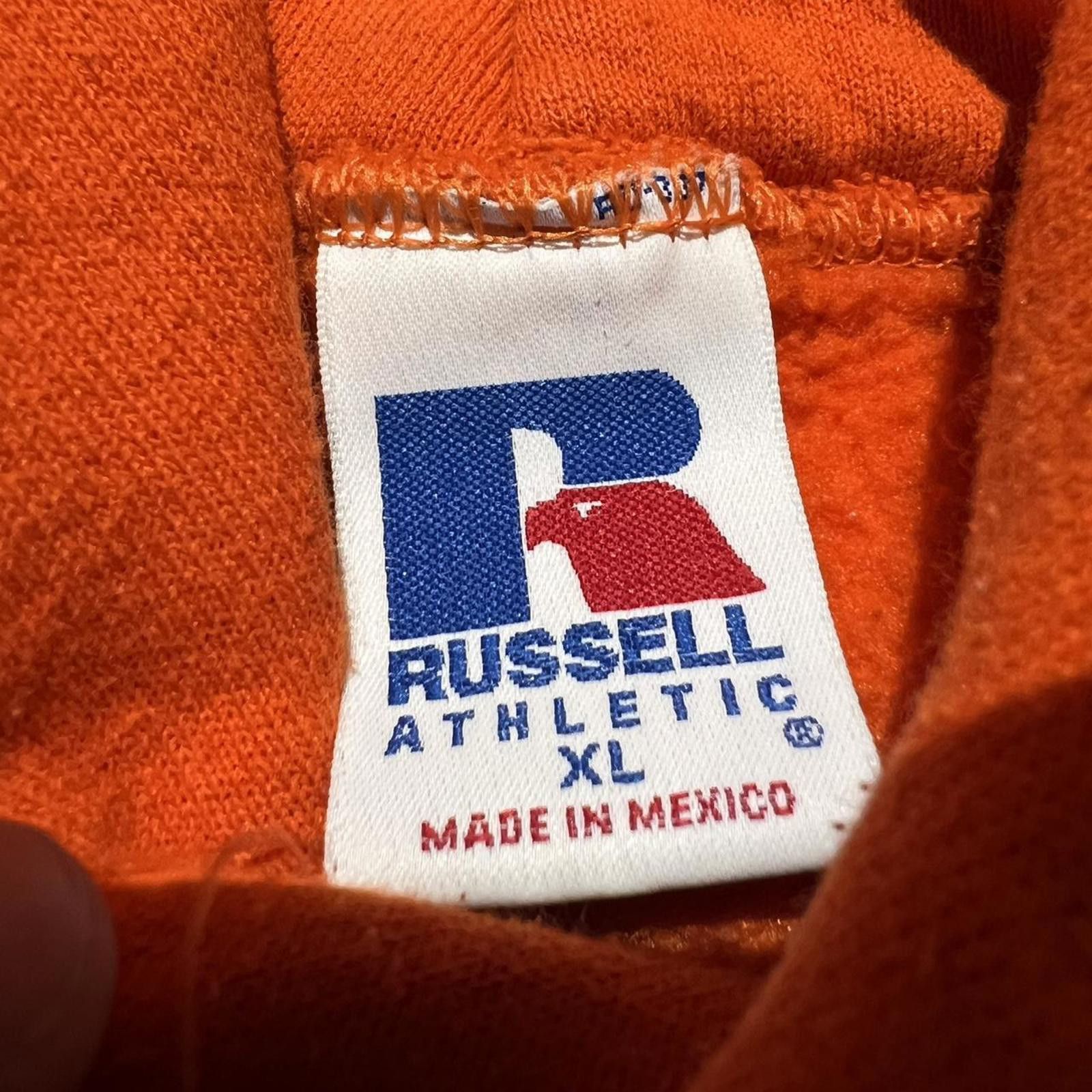 Russell Athletic Vintage Oklahoma State Russell Athletic Orange Hoodie Size US XL / EU 56 / 4 - 5 Thumbnail