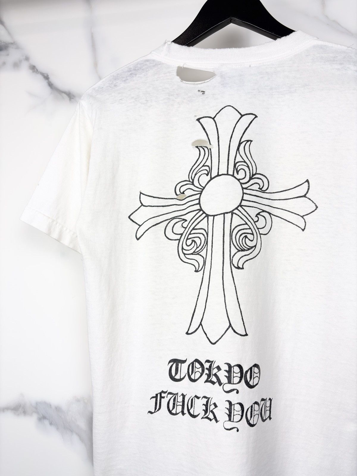 Chrome Hearts Chrome Hearts Vintage Tokyo Floral Cross Tshirt Thrashed Size US S / EU 44-46 / 1 - 3 Thumbnail