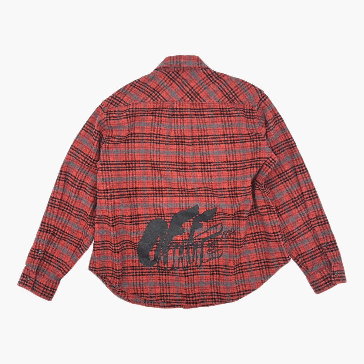 Off-White Off-White red and black plaid cotton flannel shirt Size US M / EU 48-50 / 2 - 2 Thumbnail