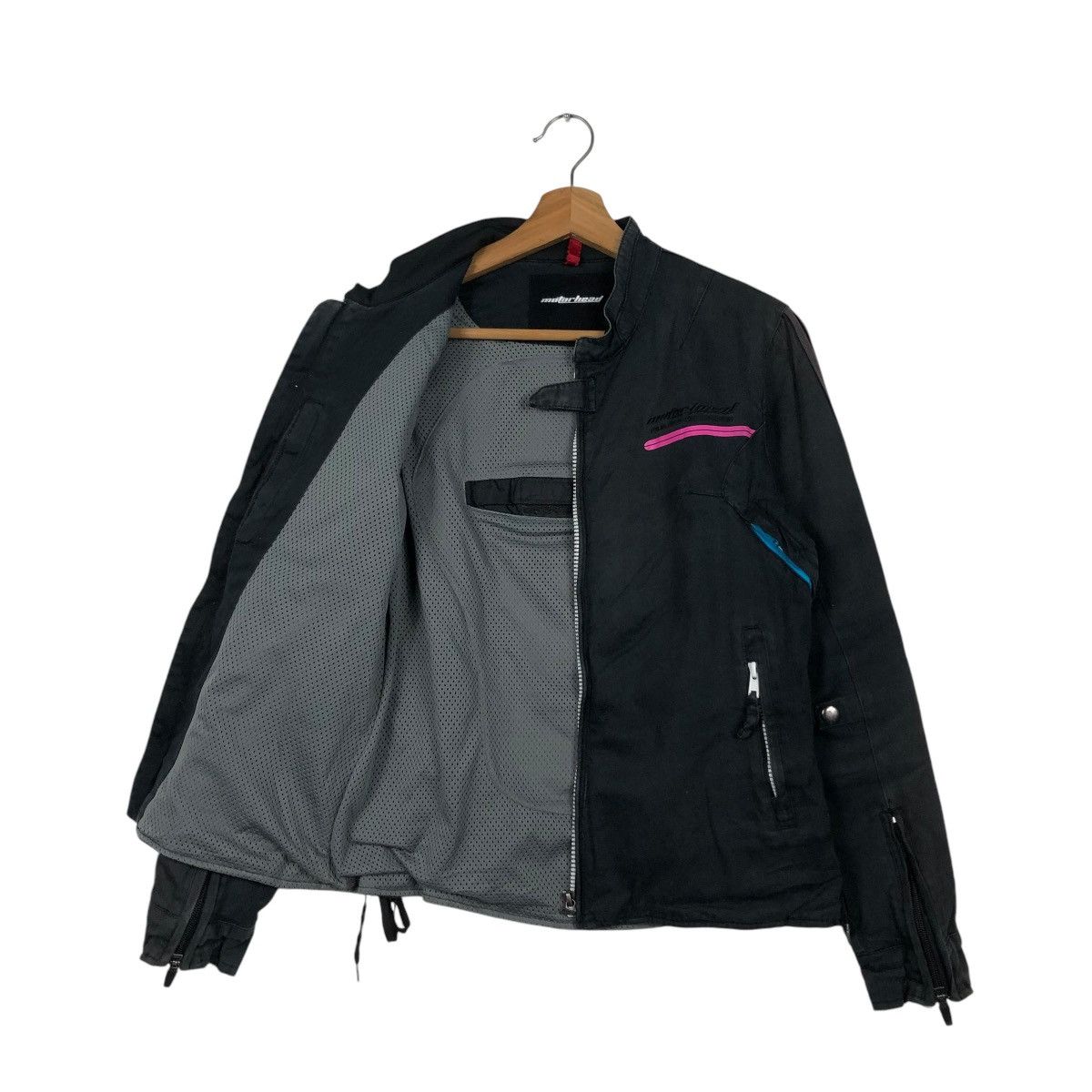 Japanese Brand 🔥VINTAGE BIKER RACING JACKET MOTOR HEAD RICH BLACK KADOYA Size US M / EU 48-50 / 2 - 14 Thumbnail