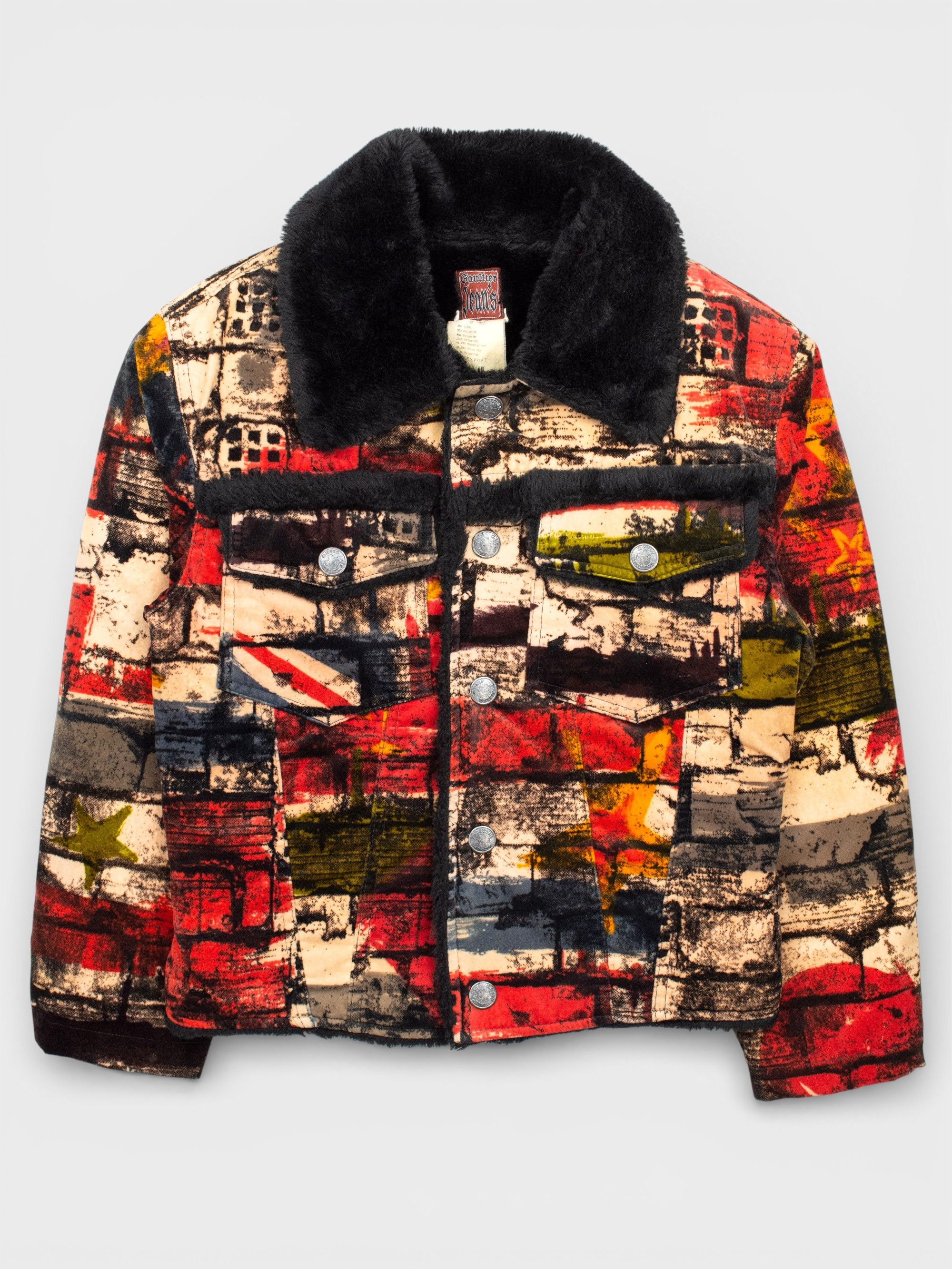 Jean Paul Gaultier Gaultier Jean's A/W 1997 Fight Racism bricks trucker jacket Size S / US 4 / IT 40 - 1 Thumbnail