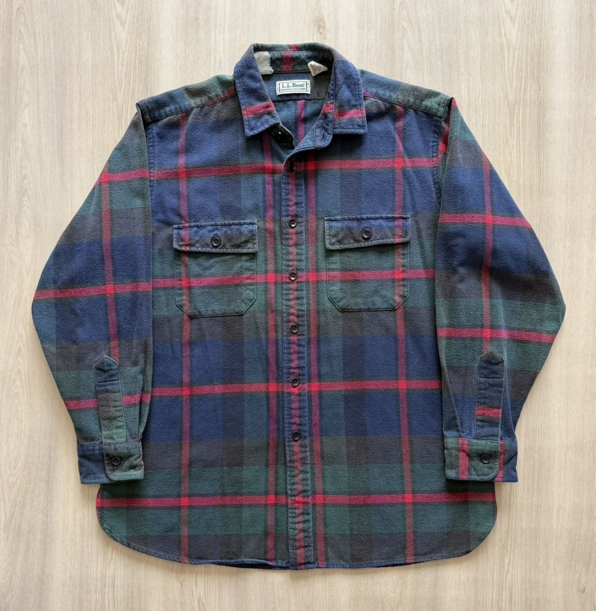 L.L. Bean VIntage LL Bean Cotton Plaid Flannel Buttun Up Shirt Sz XL Size US XL / EU 56 / 4 - 1 Thumbnail