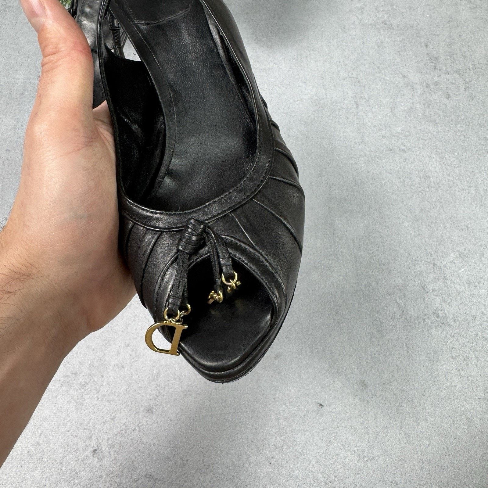 Dior Vintage Christian Dior Heels Black Size 40 Us 10 Metallic Size US 10 / IT 40 - 18 Thumbnail