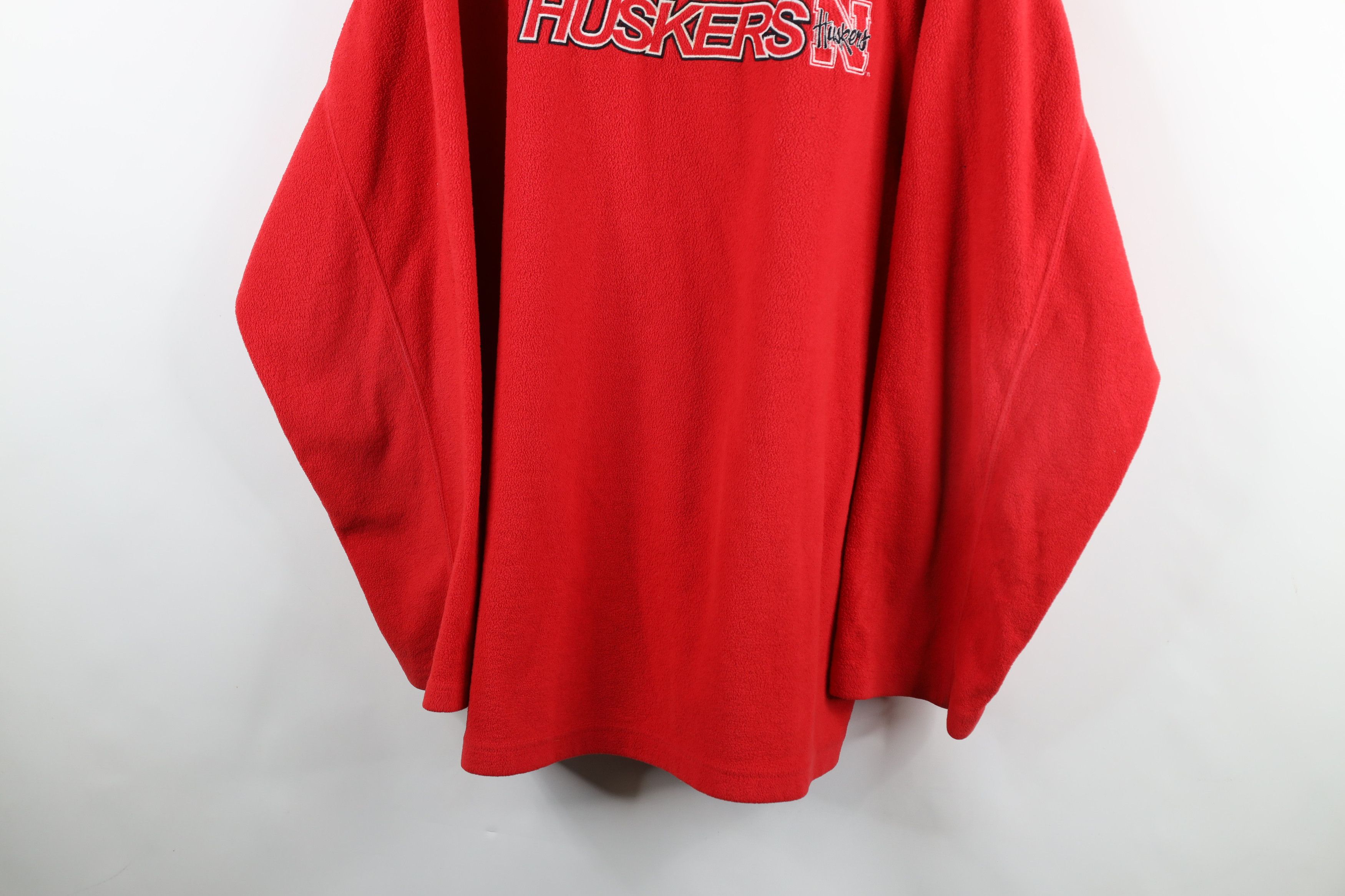 Vintage Vintage 90s University of Nebraska Fleece Sweatshirt Red Size US XXL / EU 58 / 5 - 3 Thumbnail