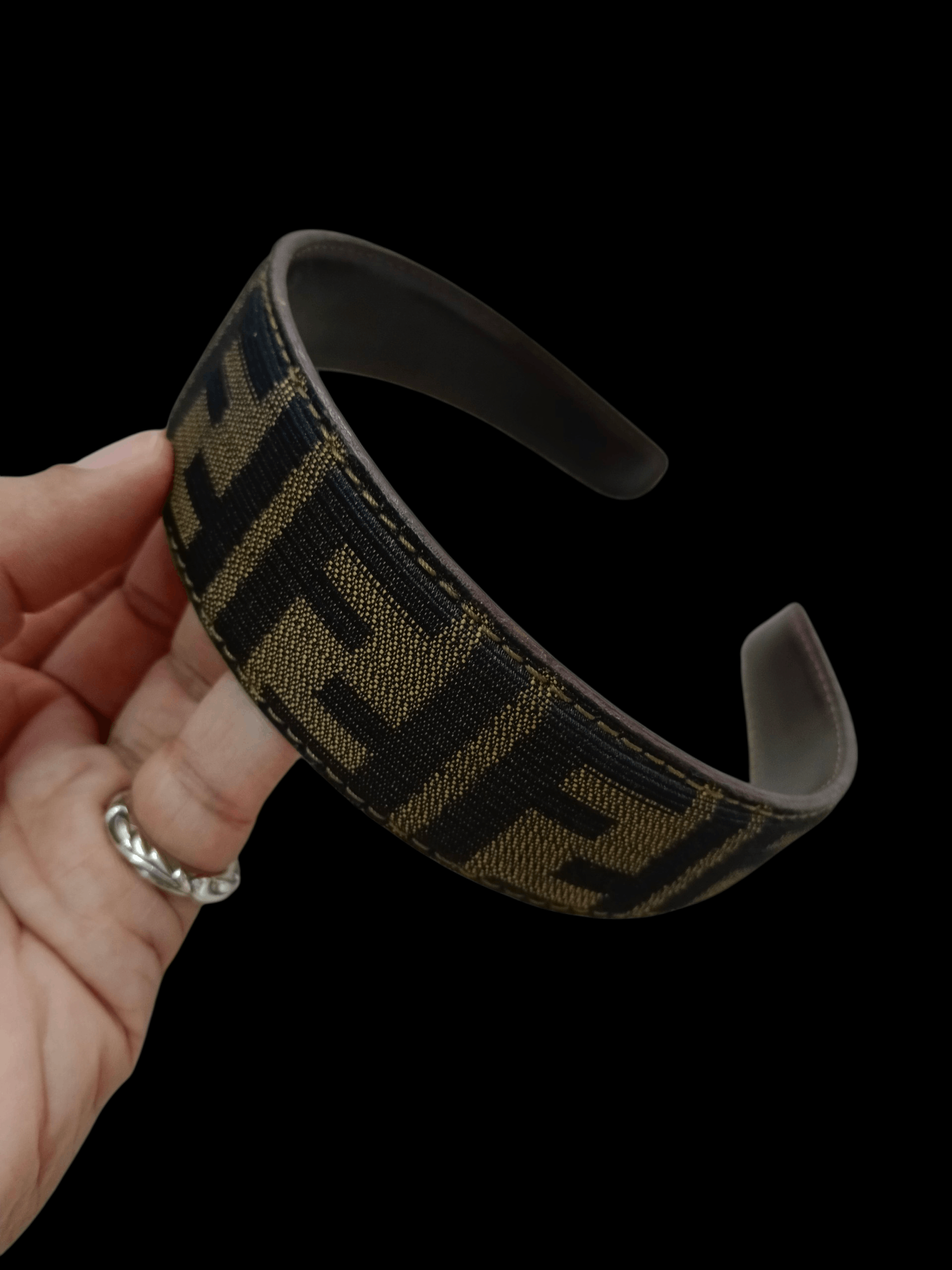 Fendi VINTAGE FENDI FF MONOGRAM ZUCCA HEADBAND Size ONE SIZE - 1 Thumbnail