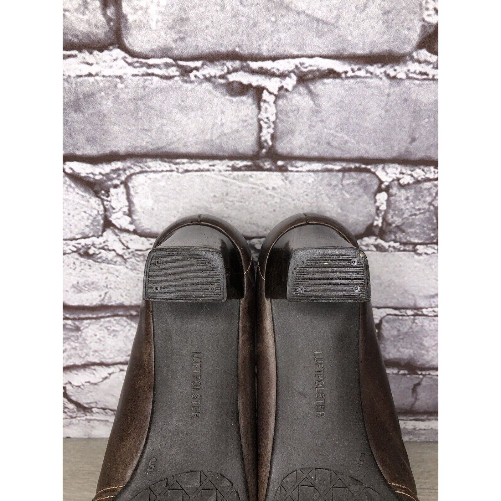 Other Rene By Ara Brown Leather Braided Square Toe Pump Heels Shoe Size US 7 / IT 37 - 16 Thumbnail