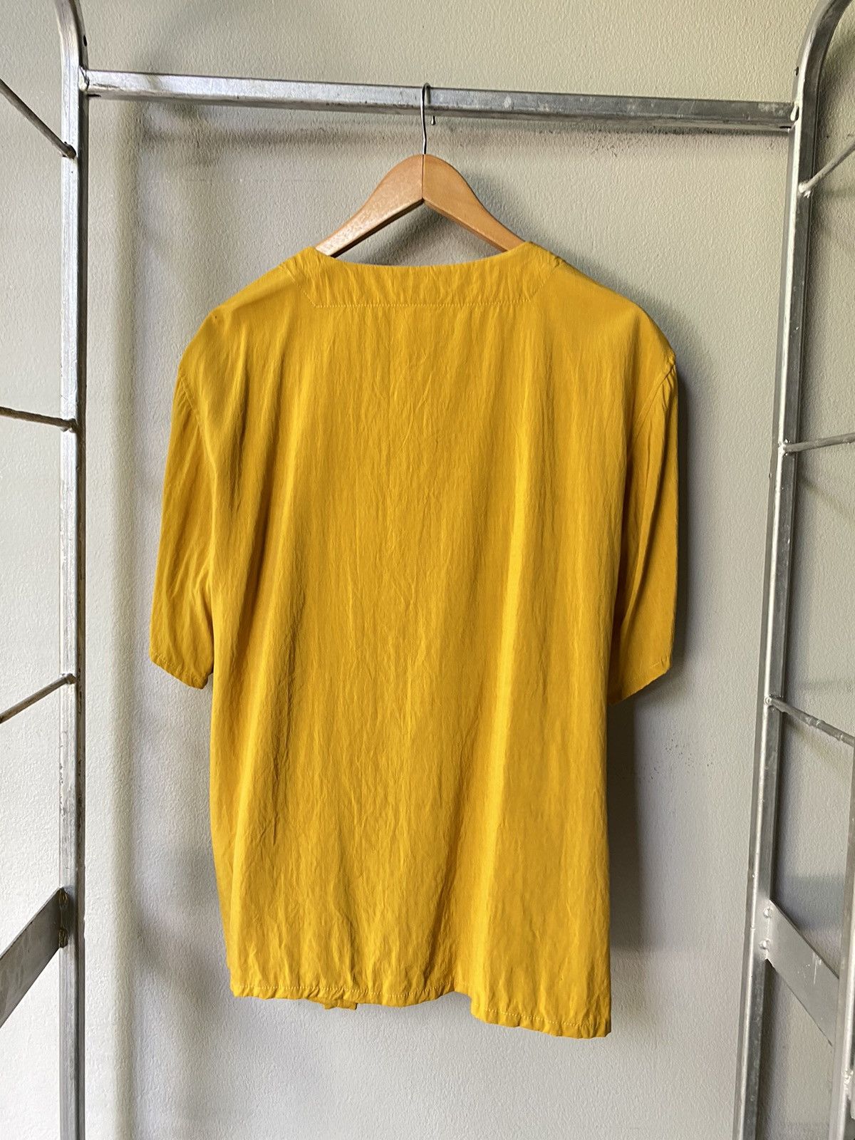 Yohji Yamamoto Yohji Yamamoto vintage yellow mustard blouse Size M / US 6-8 / IT 42-44 - 2 Thumbnail
