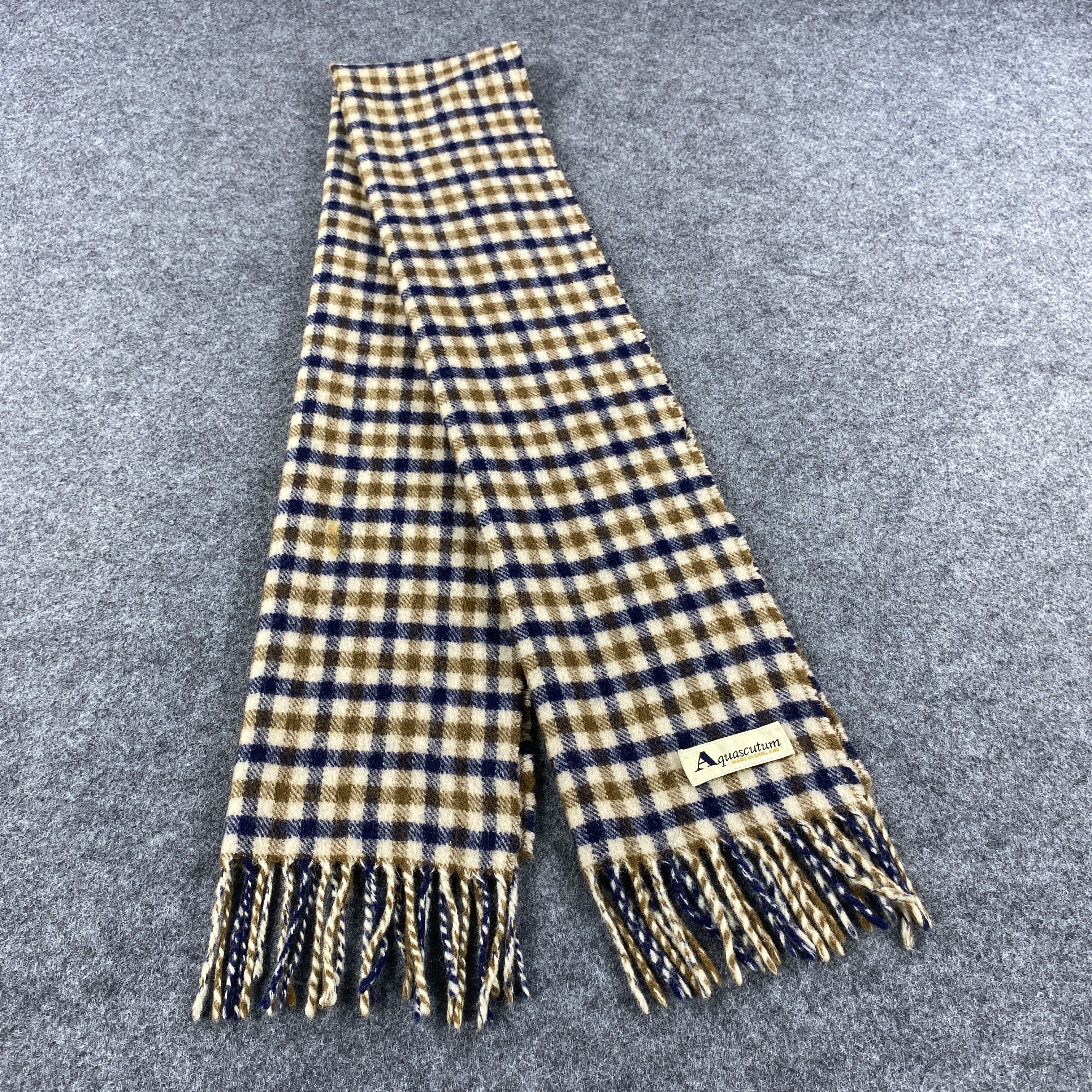 Aquascutum × Vintage GF10544 Aquascutum Scarf Neck Wear Muffler Nova Check Size ONE SIZE - 1 Thumbnail