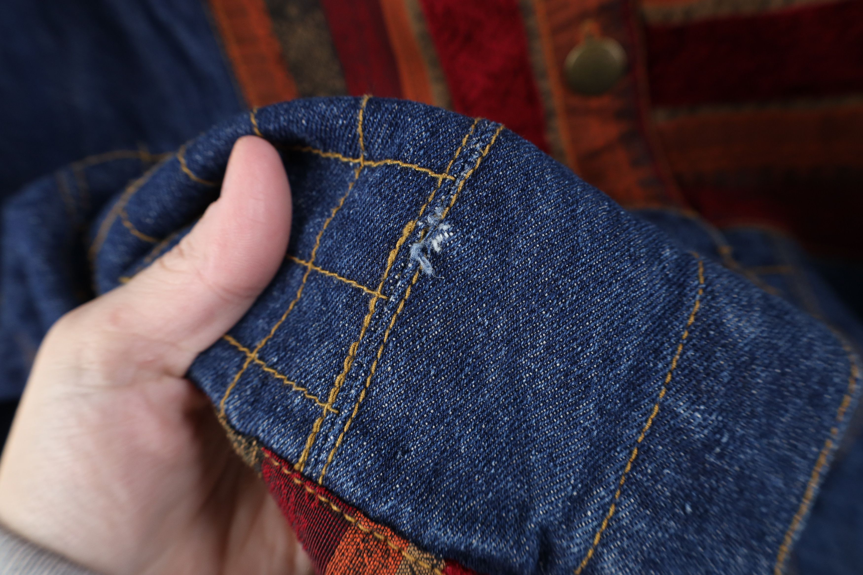 Vintage Vintage 90s Y2K Streetwear Patchwork Denim Shirt Jacket Size L / US 10 / IT 46 - 5 Thumbnail
