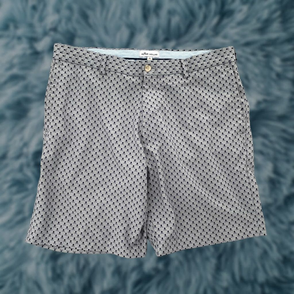 Peter Millar Peter Millar Shorts Adult 33 Gray Carrboro Short Skull Print Performance Golf Pants Size US 33 - 1 Thumbnail