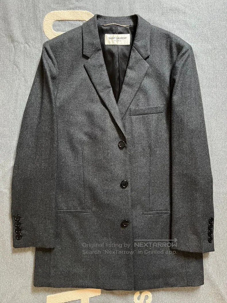 Saint Laurent Paris Saint Laurent Gray Wool Overcoat Size 50. Size US L / EU 52-54 / 3 - 1 Thumbnail