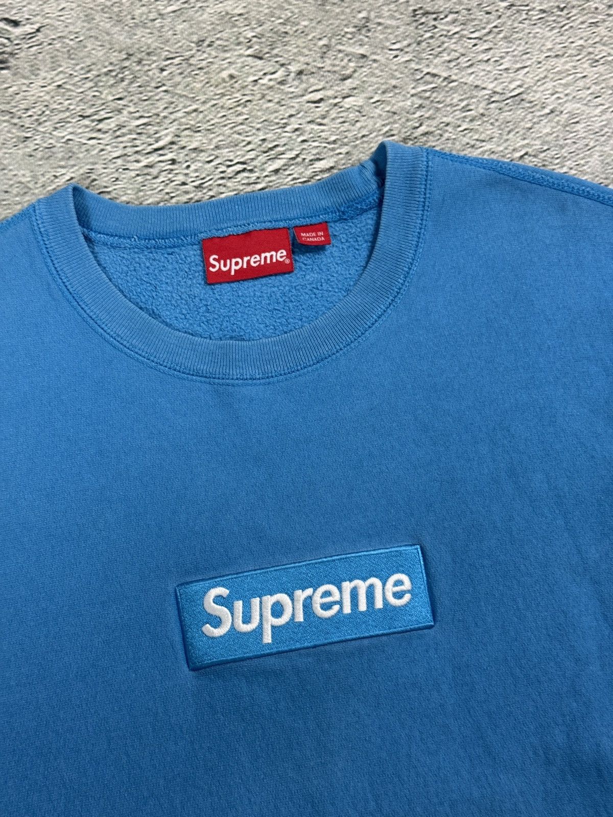 Supreme Supreme box logo crewneck blue bogo FW18 Size US L / EU 52-54 / 3 - 3 Thumbnail