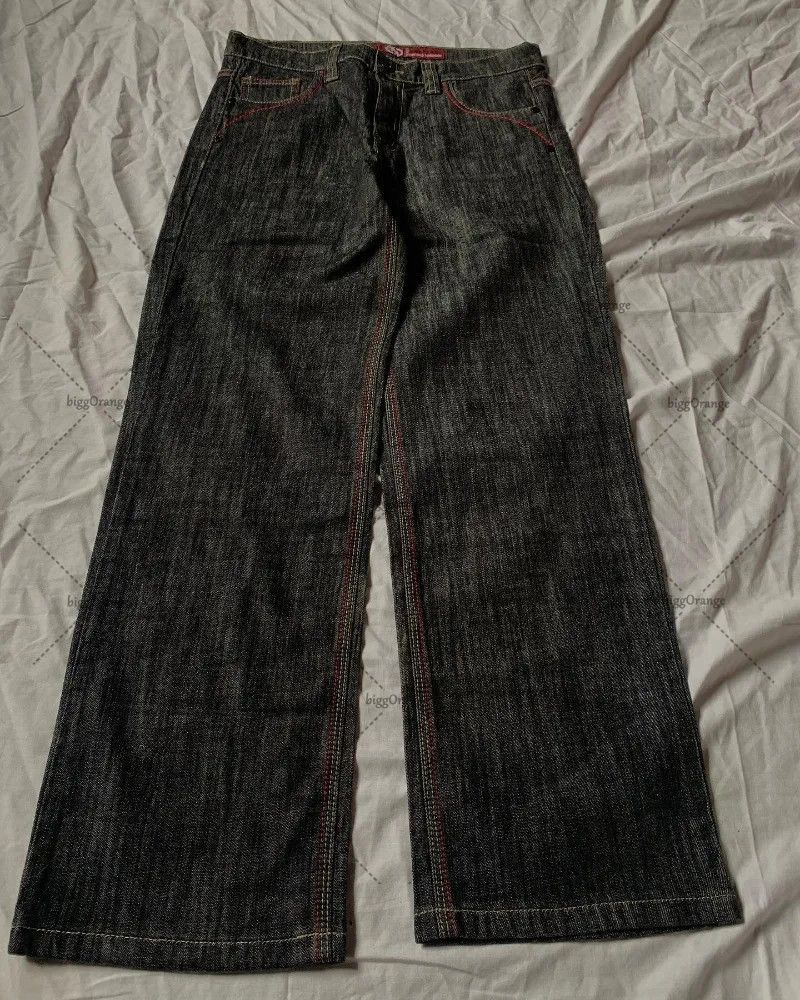 Designer × Japanese Brand Embroidered Y2k Jean Size US 32 / EU 48 - 2 Thumbnail