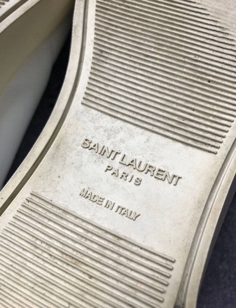 Saint Laurent Paris Saint Laurent White Leather Sneakers Luxury Size US 6 / EU 39 - 13 Thumbnail