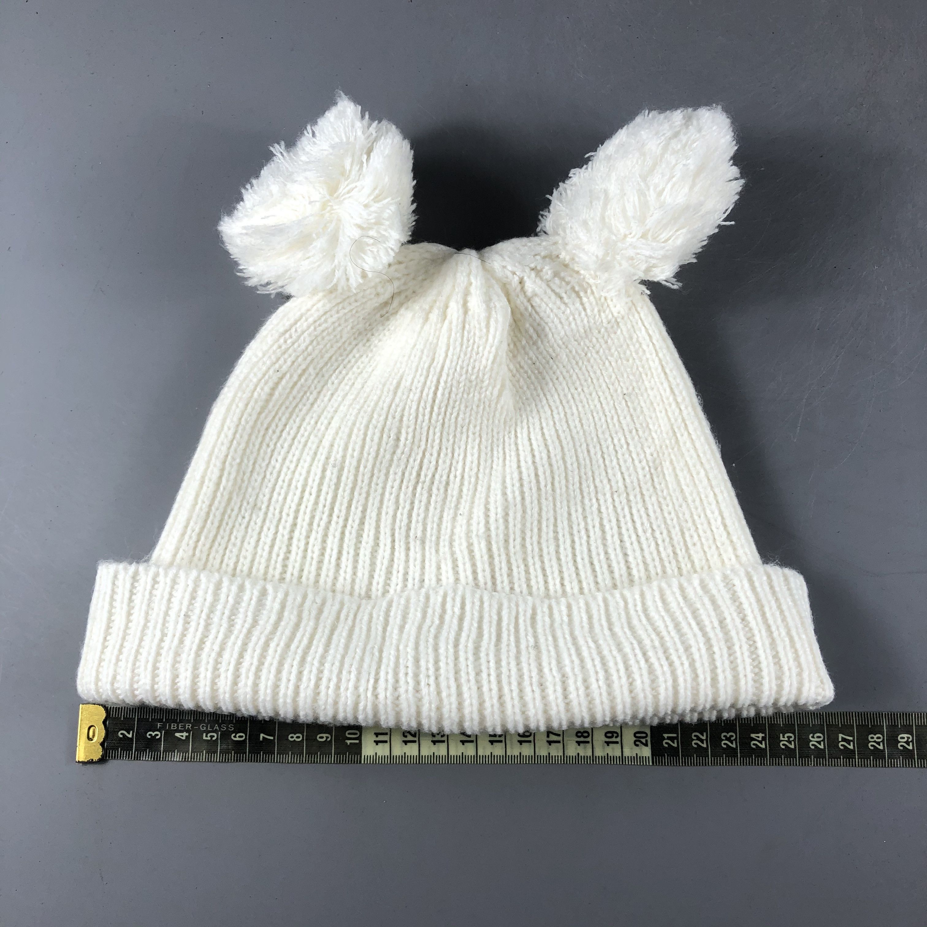 Japanese Brand × Vintage Womens Petit Main Double PomPom Beanie Snow Hat Cap -D765 Size ONE SIZE - 4 Thumbnail
