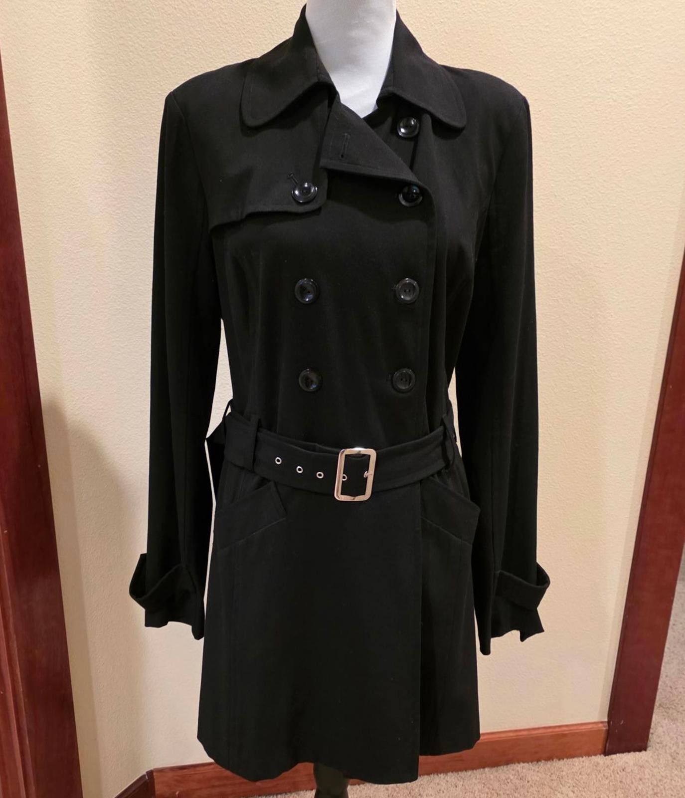 Other BCX Double Breasted Belted Fit & Flare Trench Coat Size L / US 10 / IT 46 - 4 Thumbnail