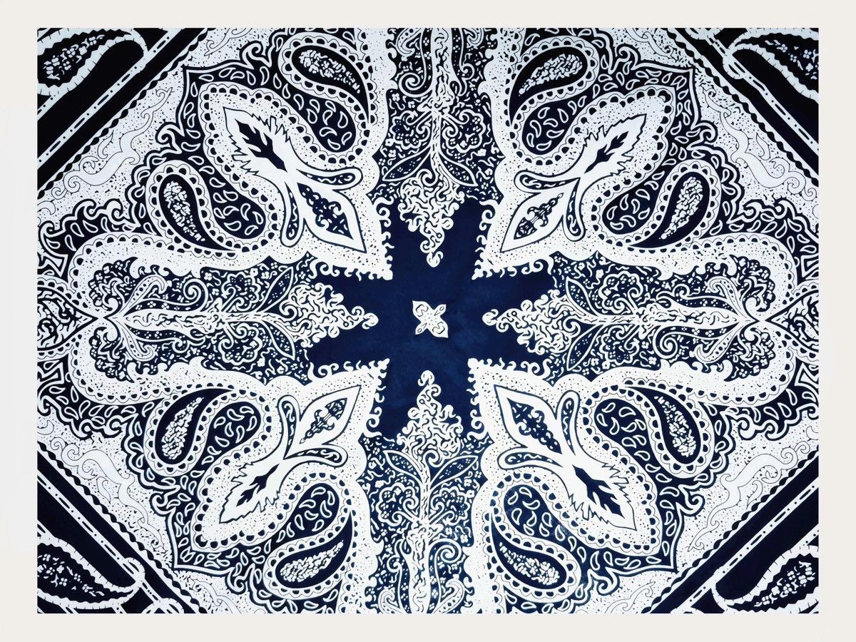 Polo Ralph Lauren INDIGO Printed Bandana COTTON Green Scarf handkerchief Size ONE SIZE - 6 Thumbnail