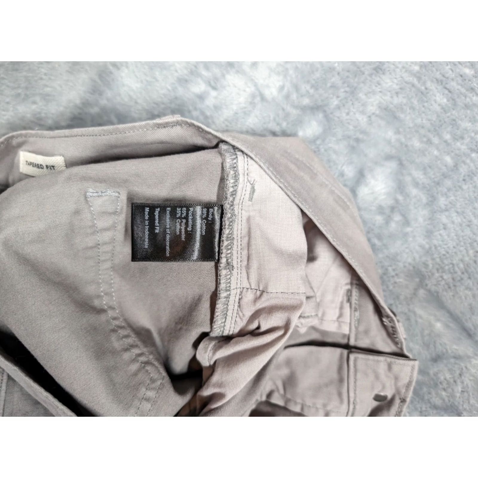 Flint And Tinder Flint and Tinder Pants Men's 32x29.5 Slim Fit 5-Pocket Gray Canvas Cotton Blend Stretch Straight Leg Flat Front Modern City College PreppyMens Size US 32 / EU 48 - 6 Thumbnail