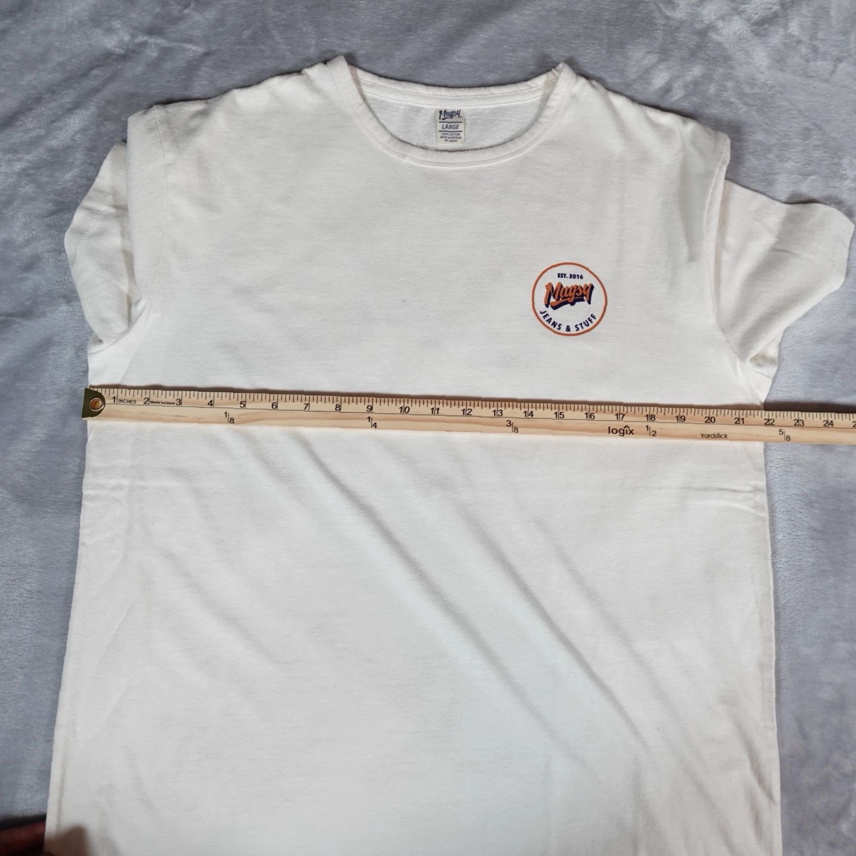 Vintage VINTAGE Mugsy Mens T-Shirt Short Sleeve Crew Neck Graphic Print Beige Size L Casual Summer Size US L / EU 52-54 / 3 - 7 Thumbnail