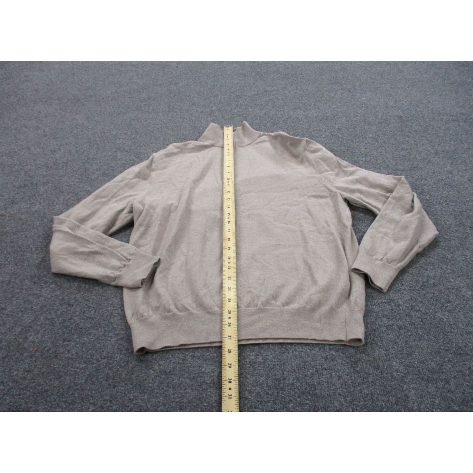 CO Collars & Co Jacket Mens 2XL Beige Wool Zip 1/4 Zip Windbreaker Casual Size US XXL / EU 58 / 5 - 3 Thumbnail