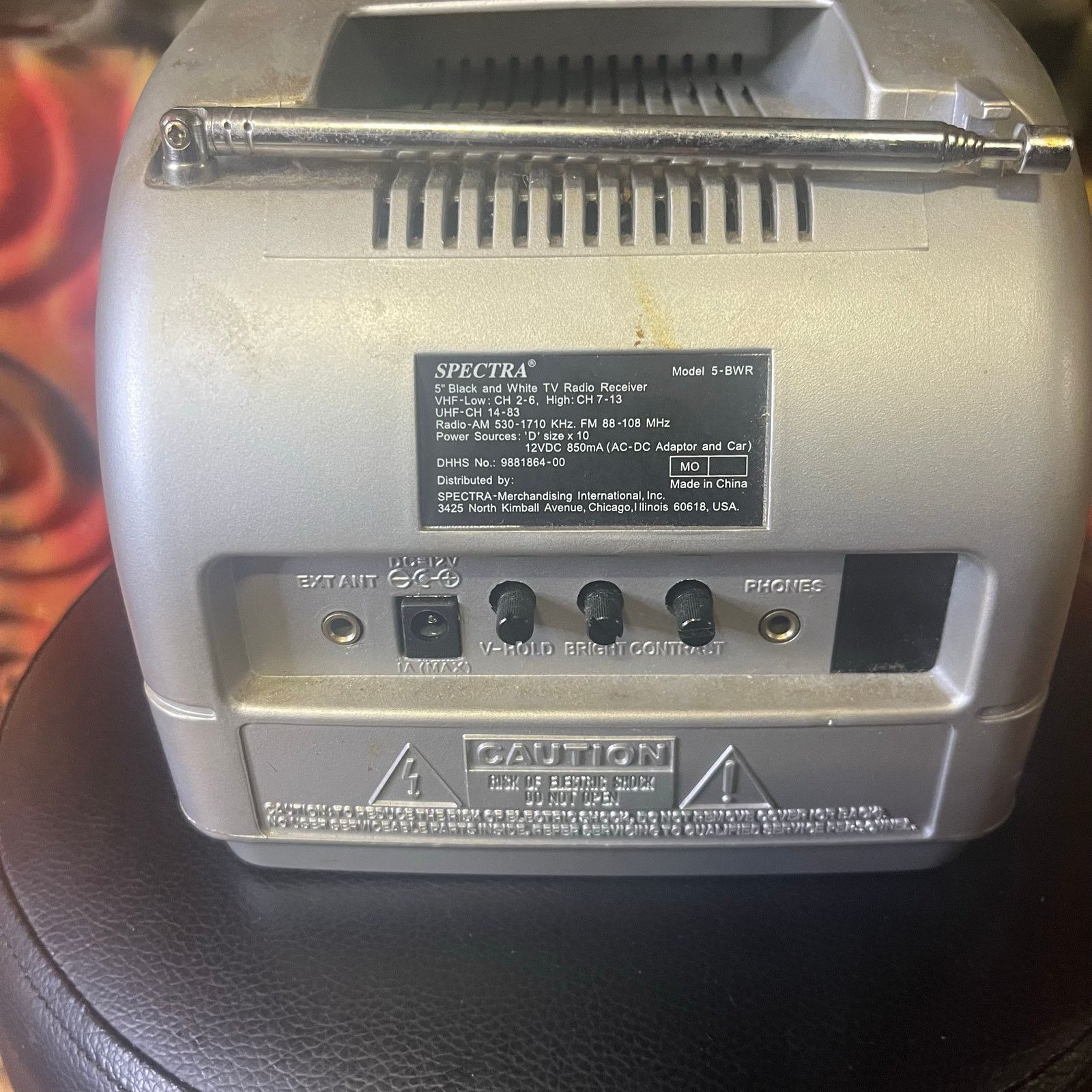 Other Spectra 5” Portable B&W Television TV Radio 52-Bw vintage Size ONE SIZE - 4 Thumbnail