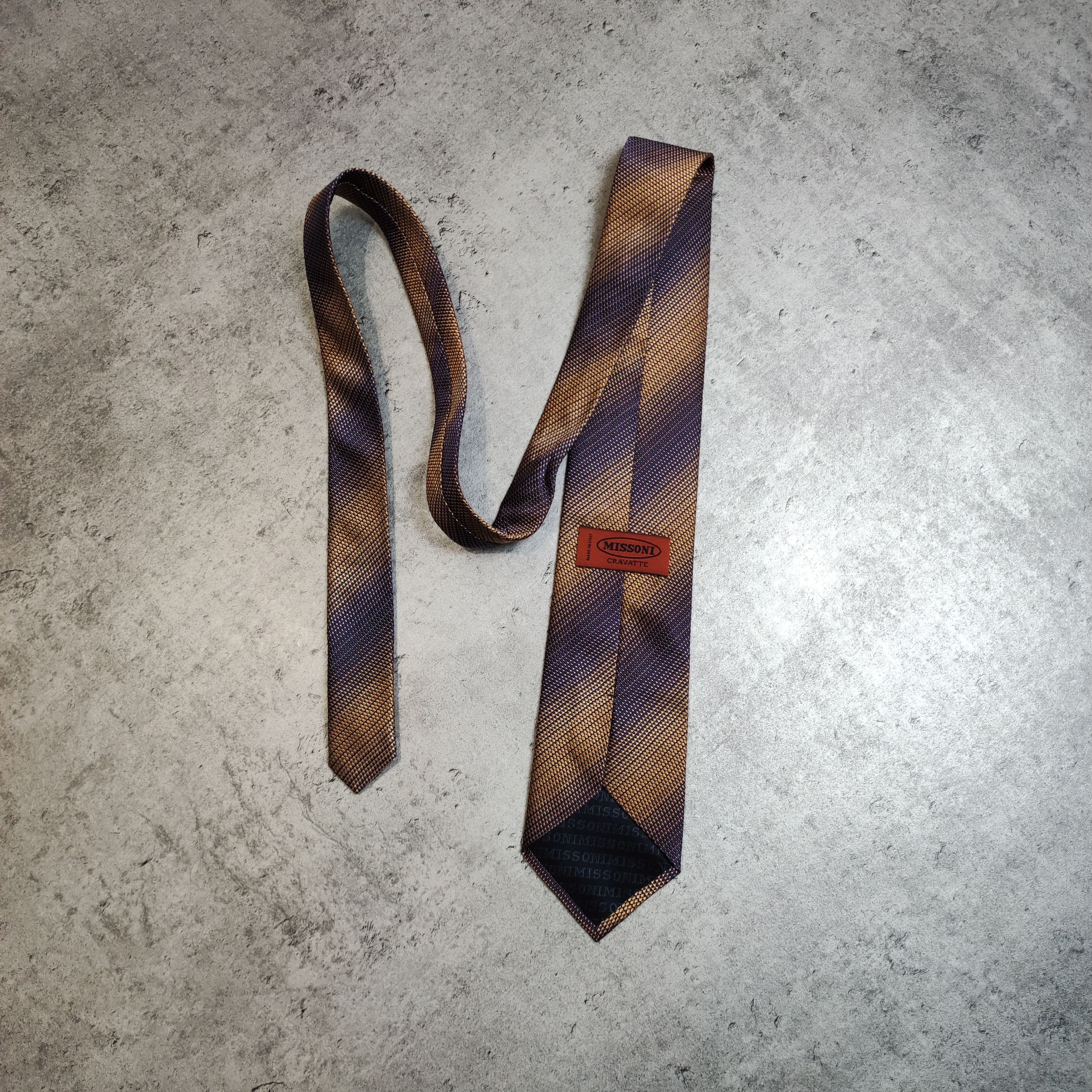Missoni RARE 90s Vintage Missoni Cravatte Abstract Silk Tie Size ONE SIZE - 1 Thumbnail
