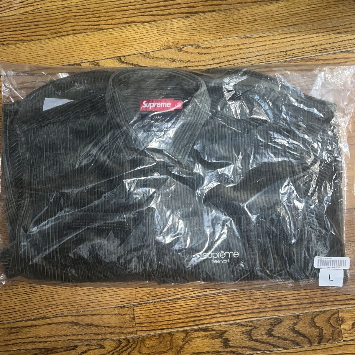 Supreme Supreme Wide Wale Corduroy Snap Shirt Olive Size: Large Size US L / EU 52-54 / 3 - 2 Thumbnail
