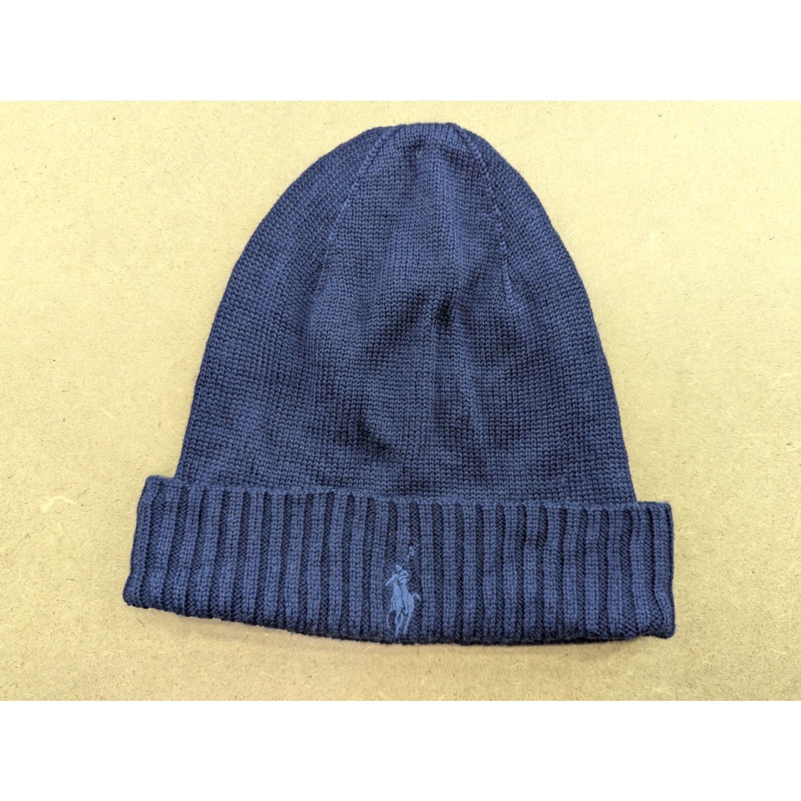 Polo Ralph Lauren Polo Ralph Lauren Beanie Hat One Size Cuffed Pony 100% Merino Wool Blue Wool Knit Thermal Beanie Unisex Adults Mens Womens Size US M / EU 48-50 / 2 - 2 Thumbnail