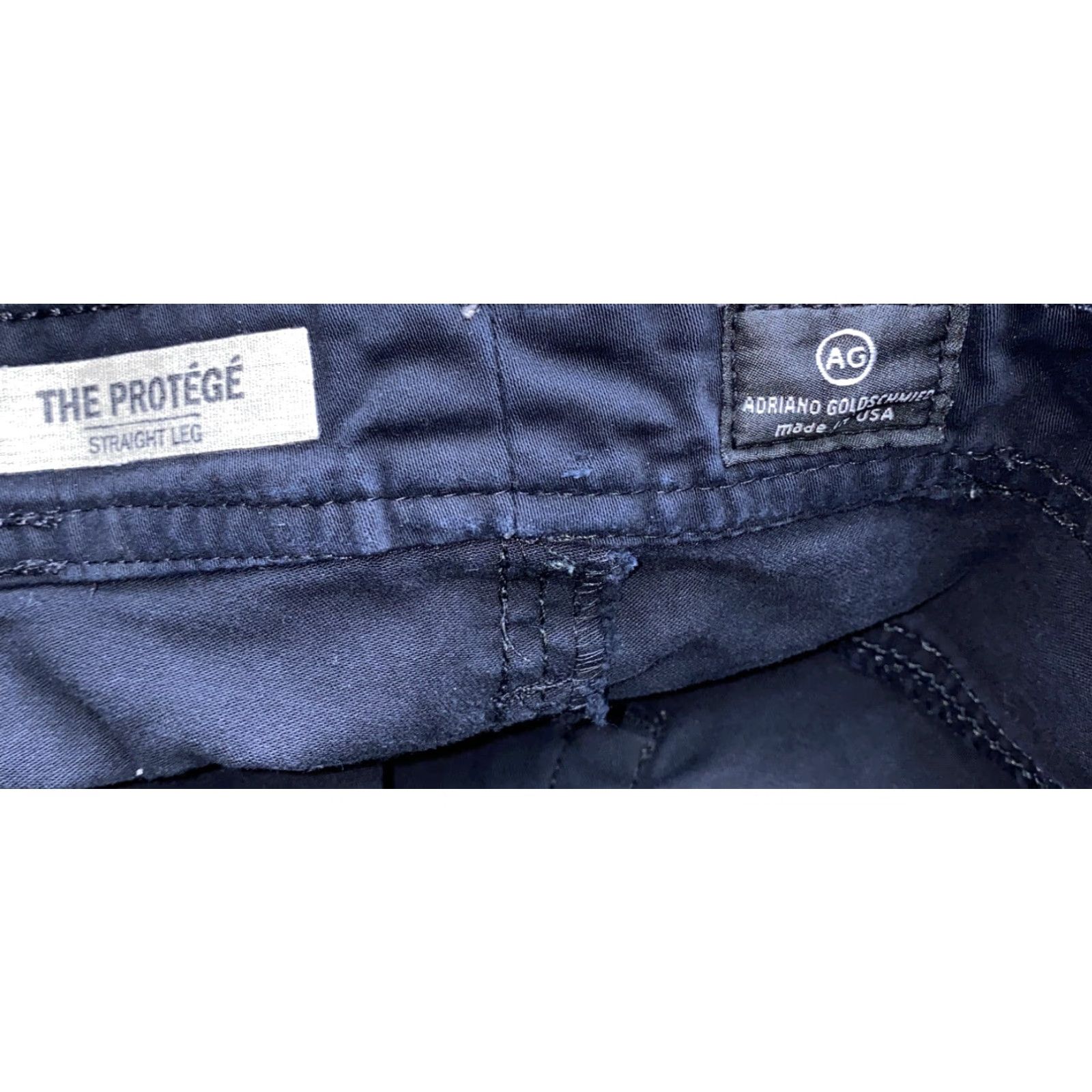 Vintage AG Adriano Goldschmied The Protege Pants Straight Leg USA Made 36 x 28 Black Mens Regular/*Size 36* Size US 36 / EU 52 - 6 Thumbnail