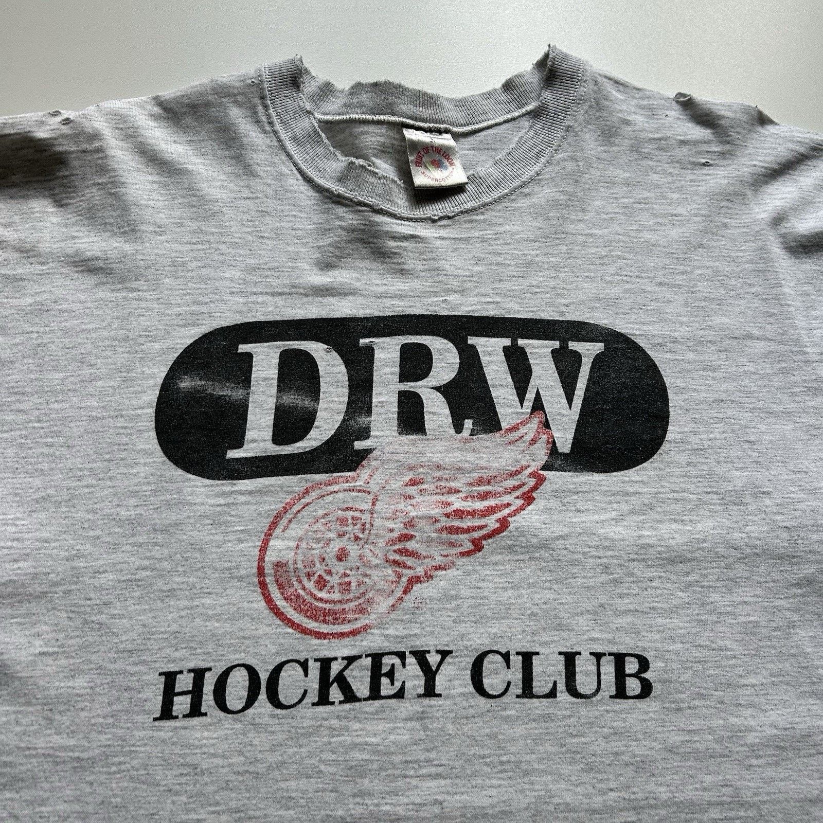 Fruit Of The Loom × NHL × Vintage Vintage Detroit Red Wings T Shirt XXL Gray 90s NHL Hockey Size US XXL / EU 58 / 5 - 2 Thumbnail