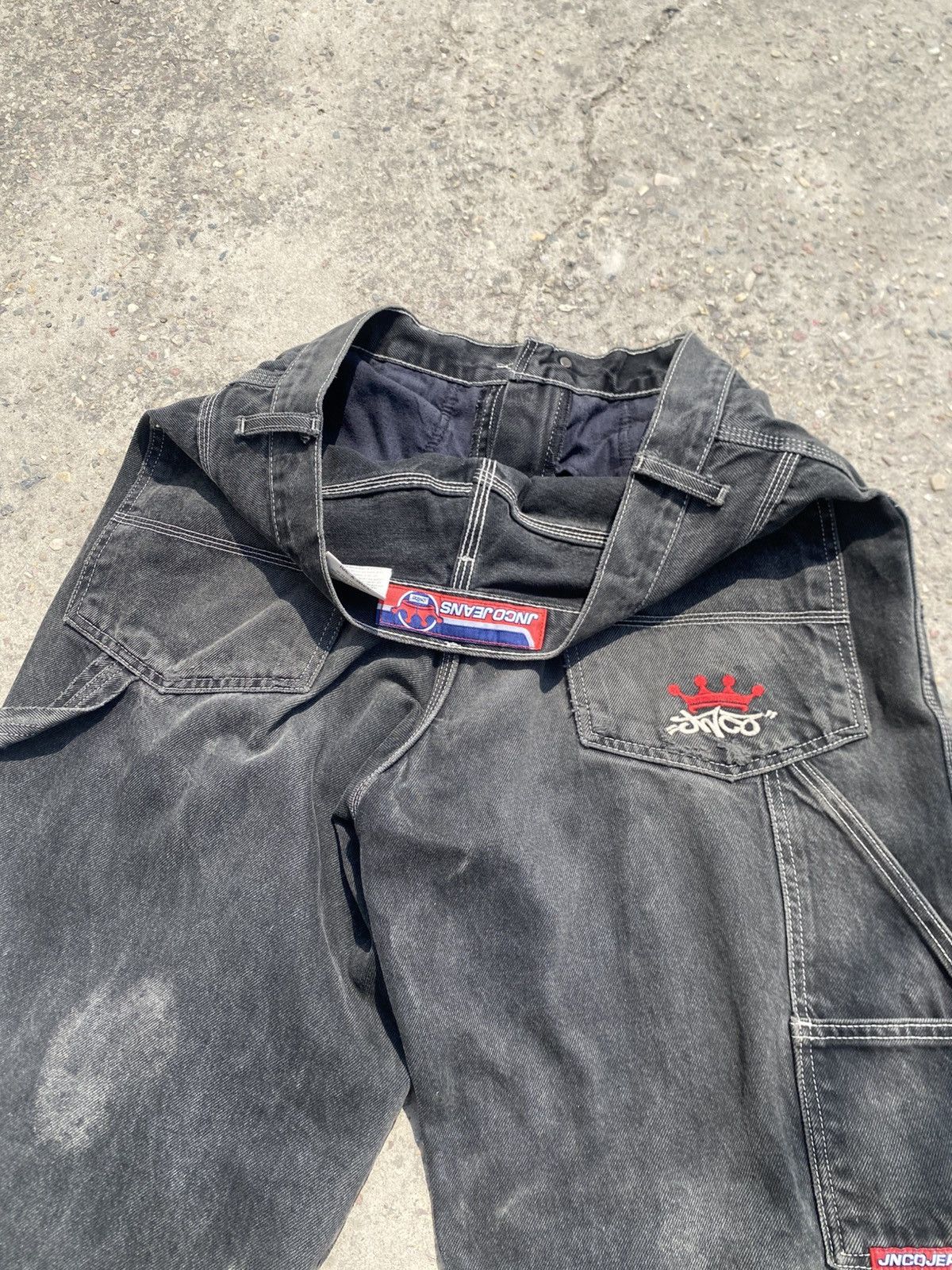 JNCO JNCO Jeans Y2K 90S Size 34W/30L Jet Black XXL Pockets Size US 34 / EU 50 - 3 Thumbnail