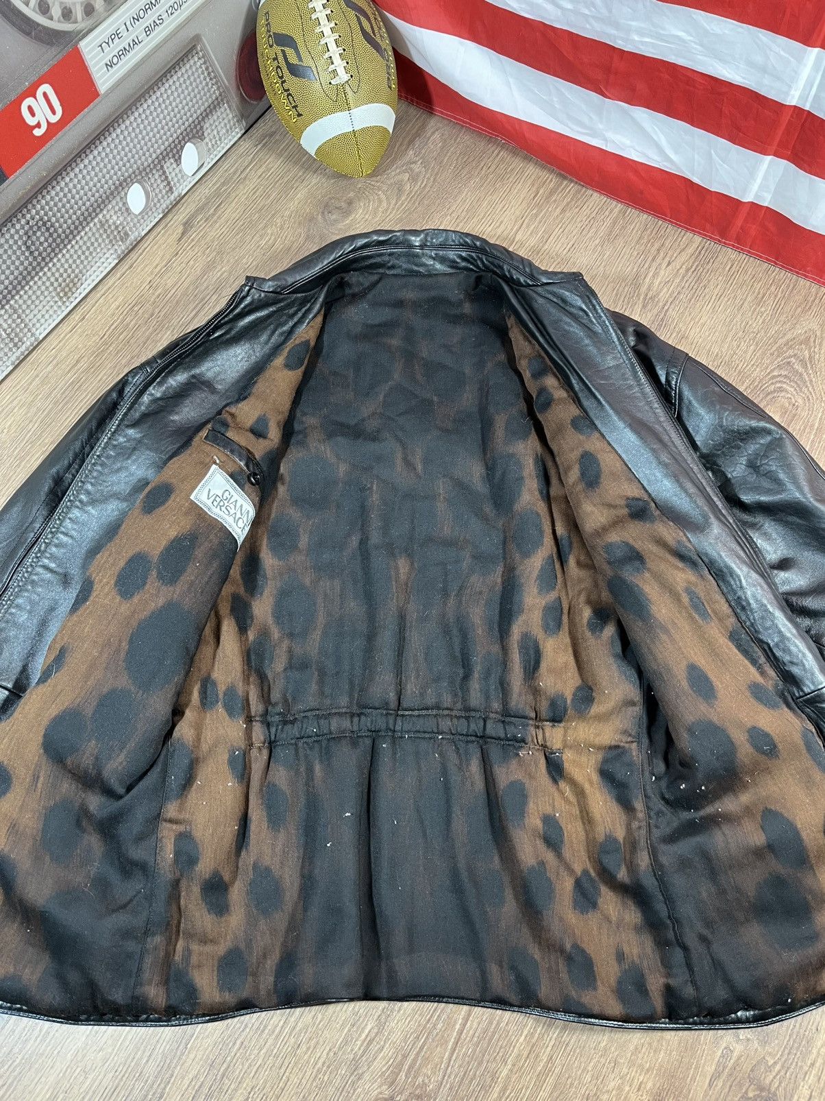 Versace GIANNI VERSACE 1992s LEATHER JACKET VERY RARE Size US XL / EU 56 / 4 - 18 Thumbnail