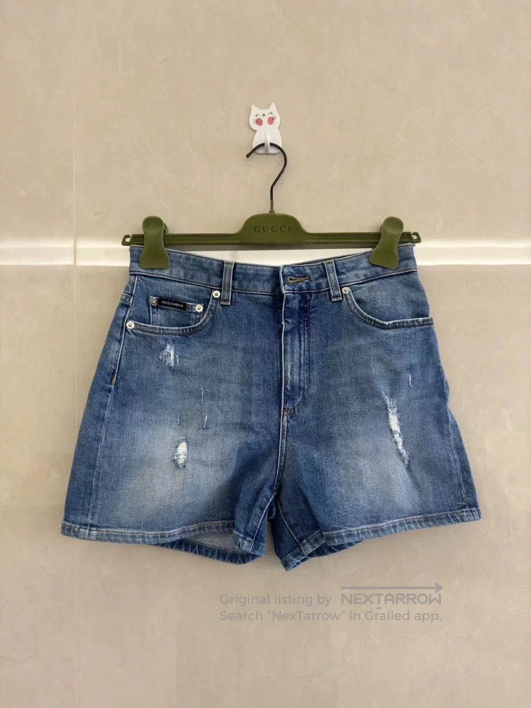 Dolce & Gabbana Dolce & Gabbana DG Distressed Denim Shorts. Size US 26 / EU 42 - 1 Thumbnail