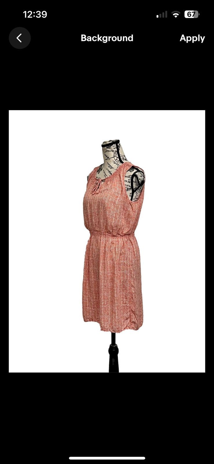Loft Ann Taylor LOFT Coral Chevron Semi Sheer Blouson Mini M Size M / US 6-8 / IT 42-44 - 2 Thumbnail