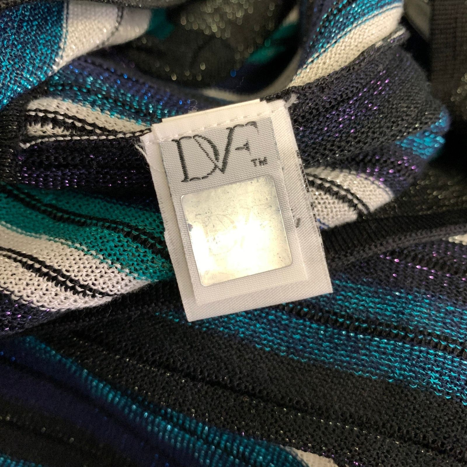 Diane von Furstenberg DVF M Black Green Silk Blend Stripe Wrap Mid-Calf Dress Size M / US 6-8 / IT 42-44 - 8 Thumbnail