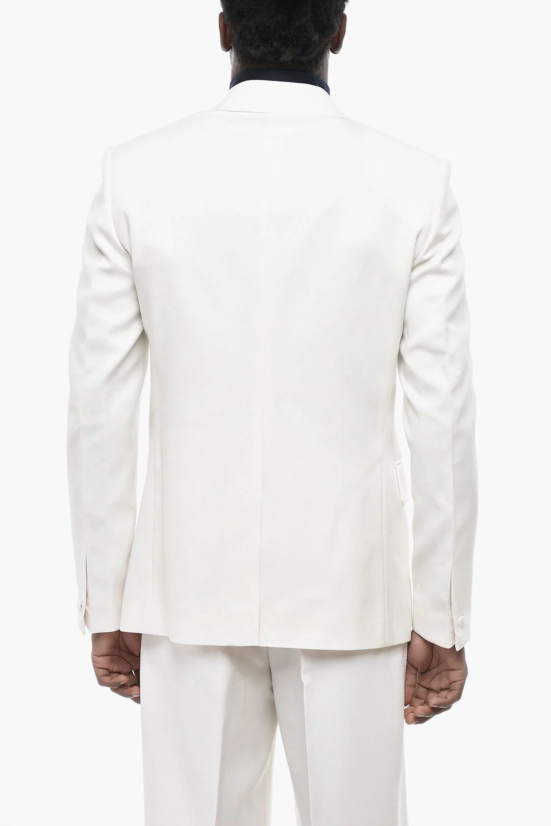 Givenchy og1mm0326 Mohair-Blend Double-Breasted Blazer in White Size US M / EU 48-50 / 2 - 2 Thumbnail