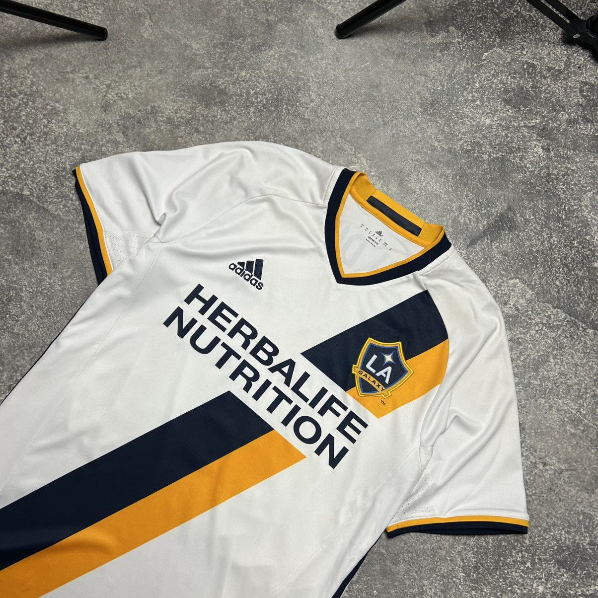 Adidas Mens Adidas FC La Galaxy MLS 2015 Don Ditar soccer jersey Size US M / EU 48-50 / 2 - 2 Thumbnail