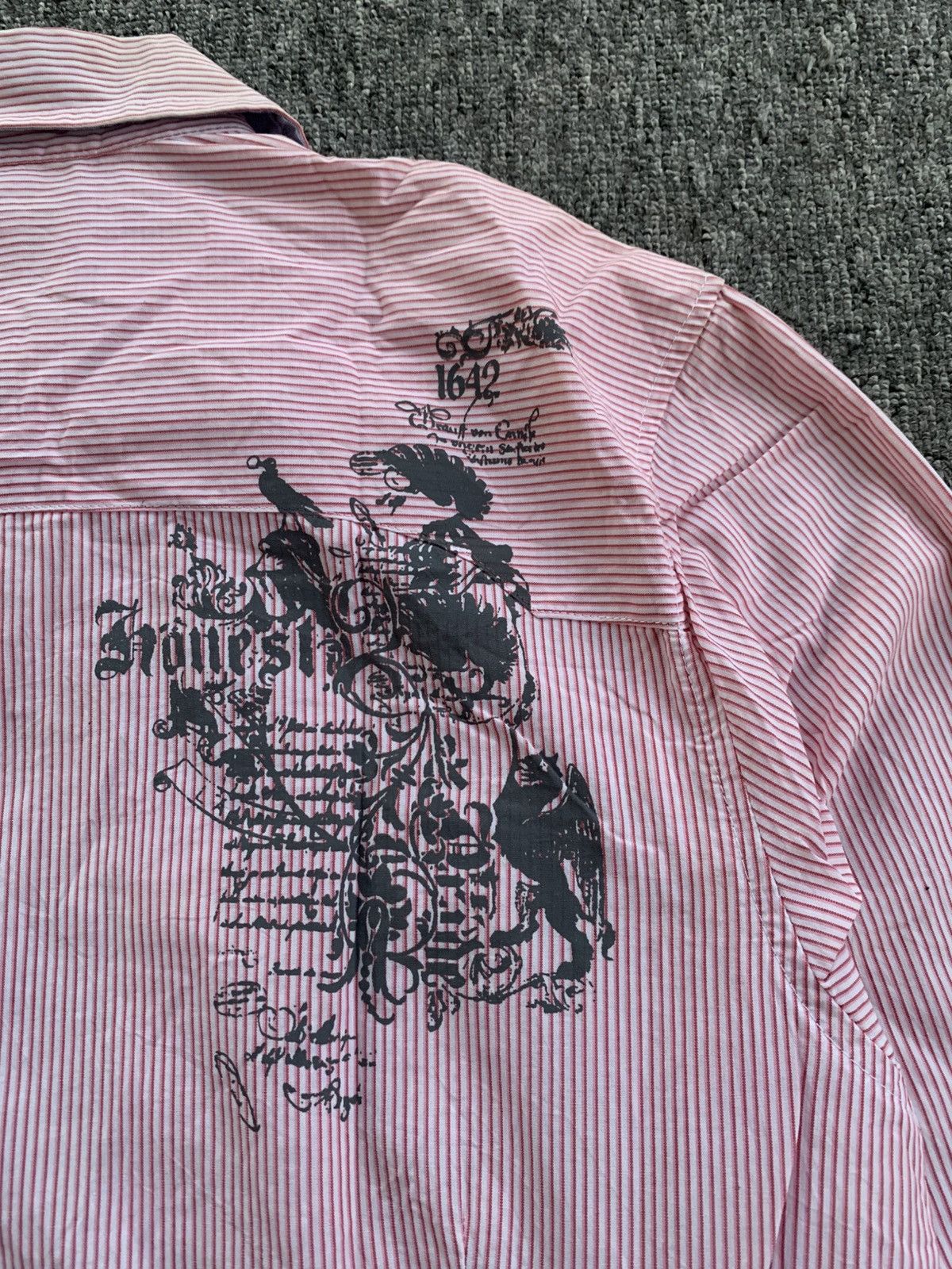 Japanese Brand Hunt City Gothic Button Shirt Soft Pink Stripe Tokyo Style Size US L / EU 52-54 / 3 - 6 Thumbnail