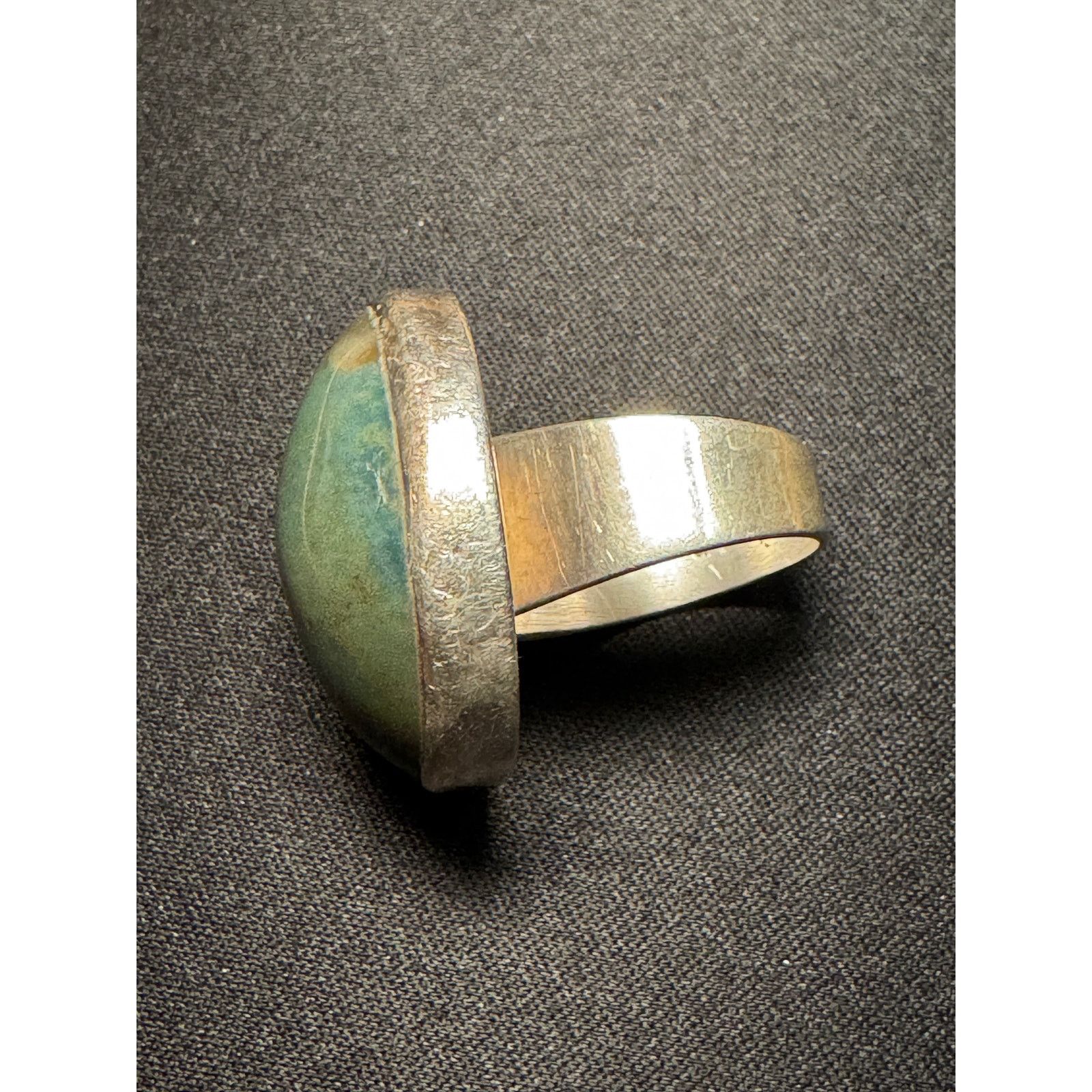Other 925 Sterling Silpada Oval Green Stone Cabochon Brutalist Size ONE SIZE - 3 Thumbnail