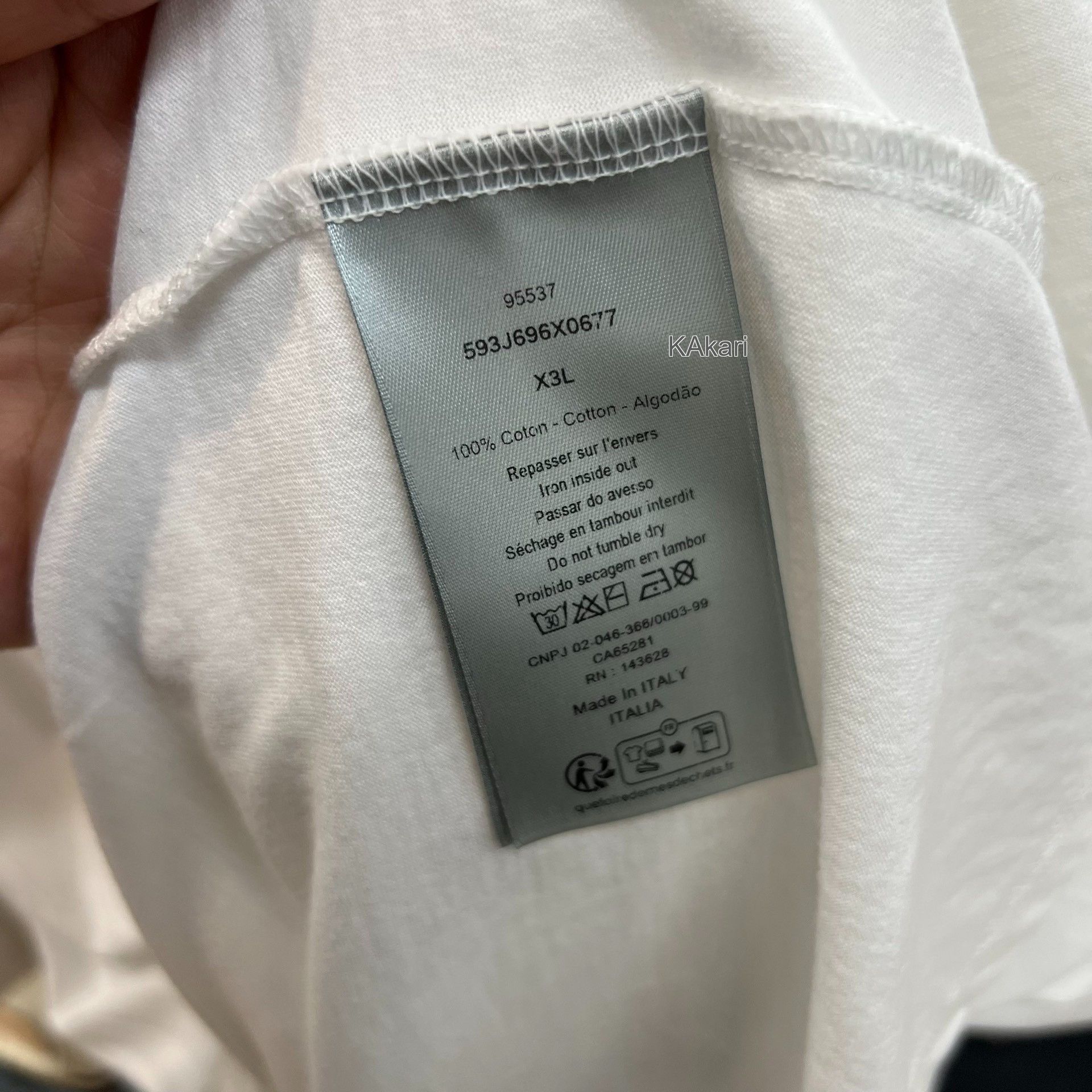 Dior Dior FW25 Cotton Distressed Couture Print T-Shirt Size US XL / EU 56 / 4 - 3 Thumbnail